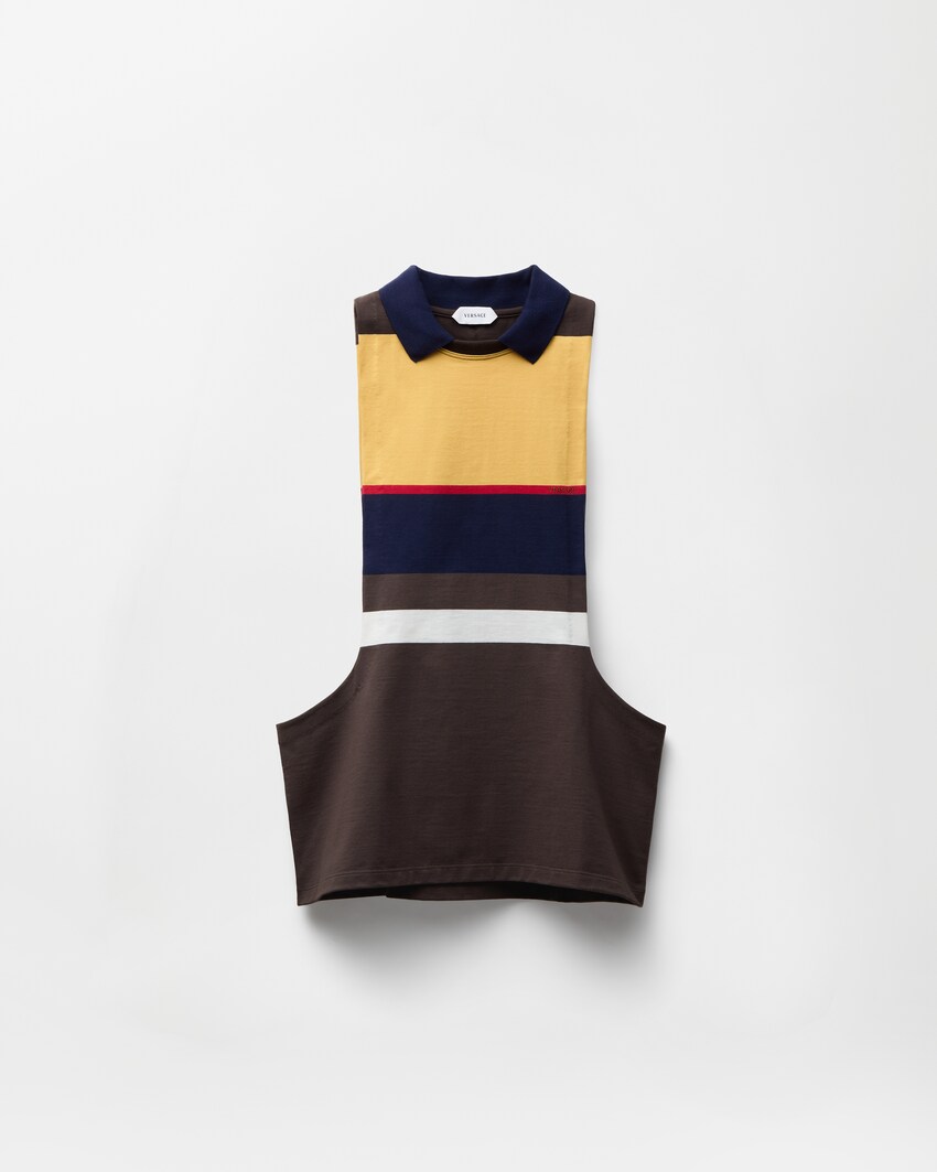 Striped Cotton-Jersey Tank Top Multicolor 1