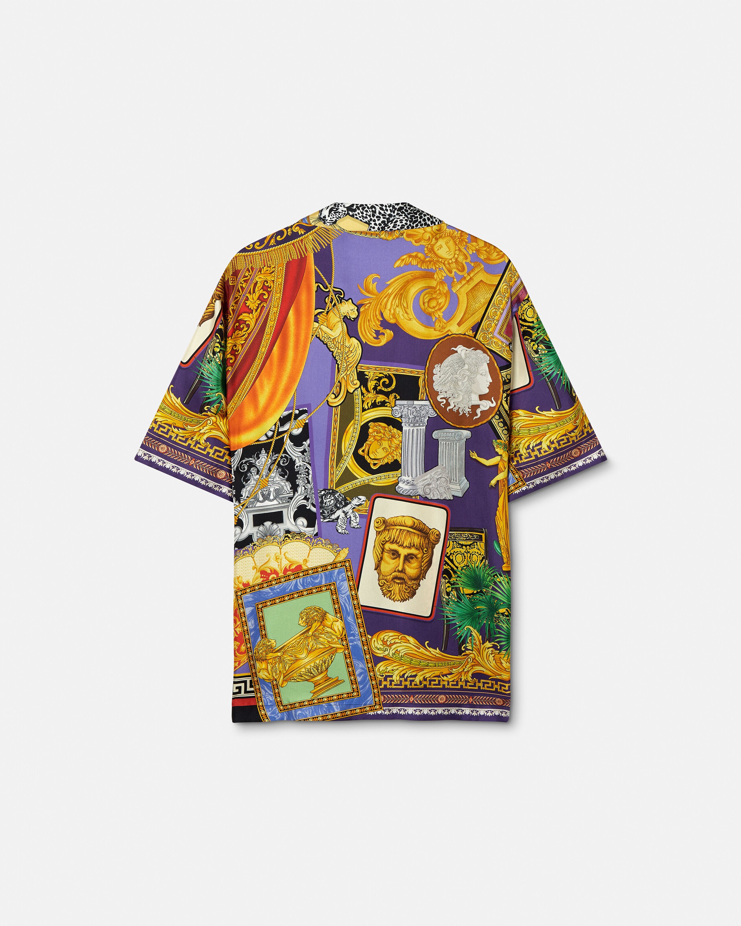 Printed Silk Twill Regular Shirt Print | VERSACE
