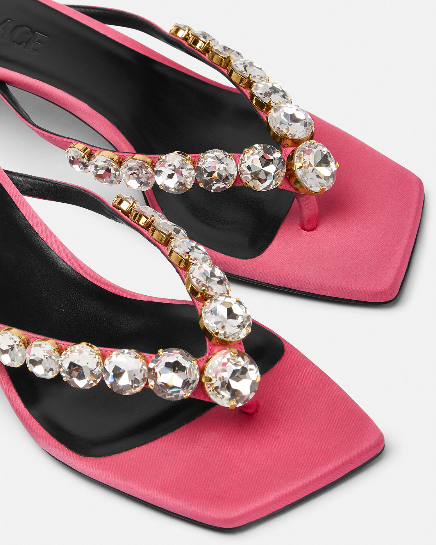 Pink outlet crystal sandals