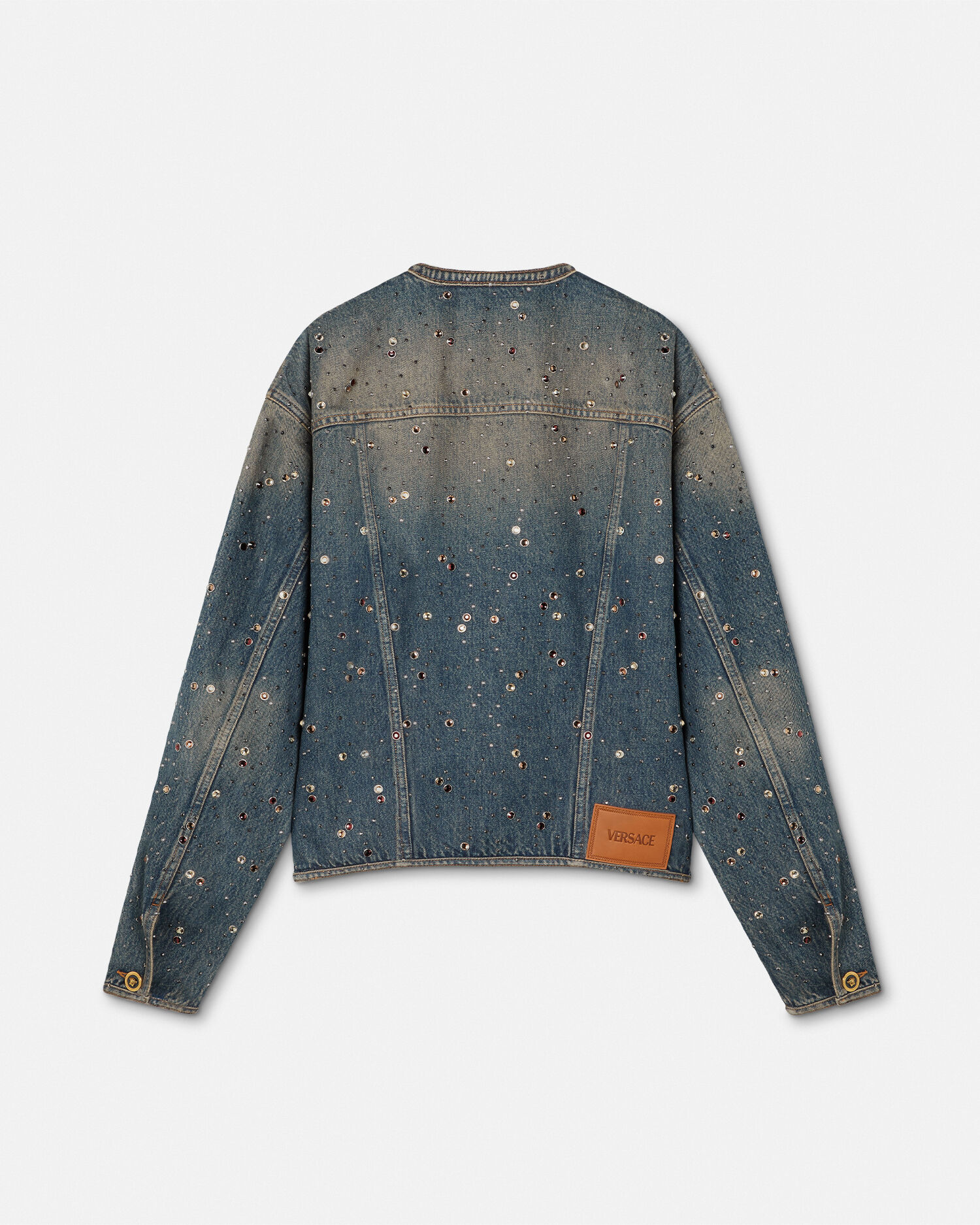 Studded Denim Blouson Jacket | VERSACE