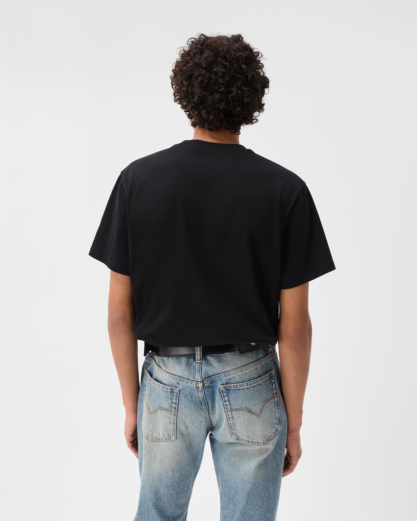 Printed Cotton-Jersey Regular T-Shirt Black 3