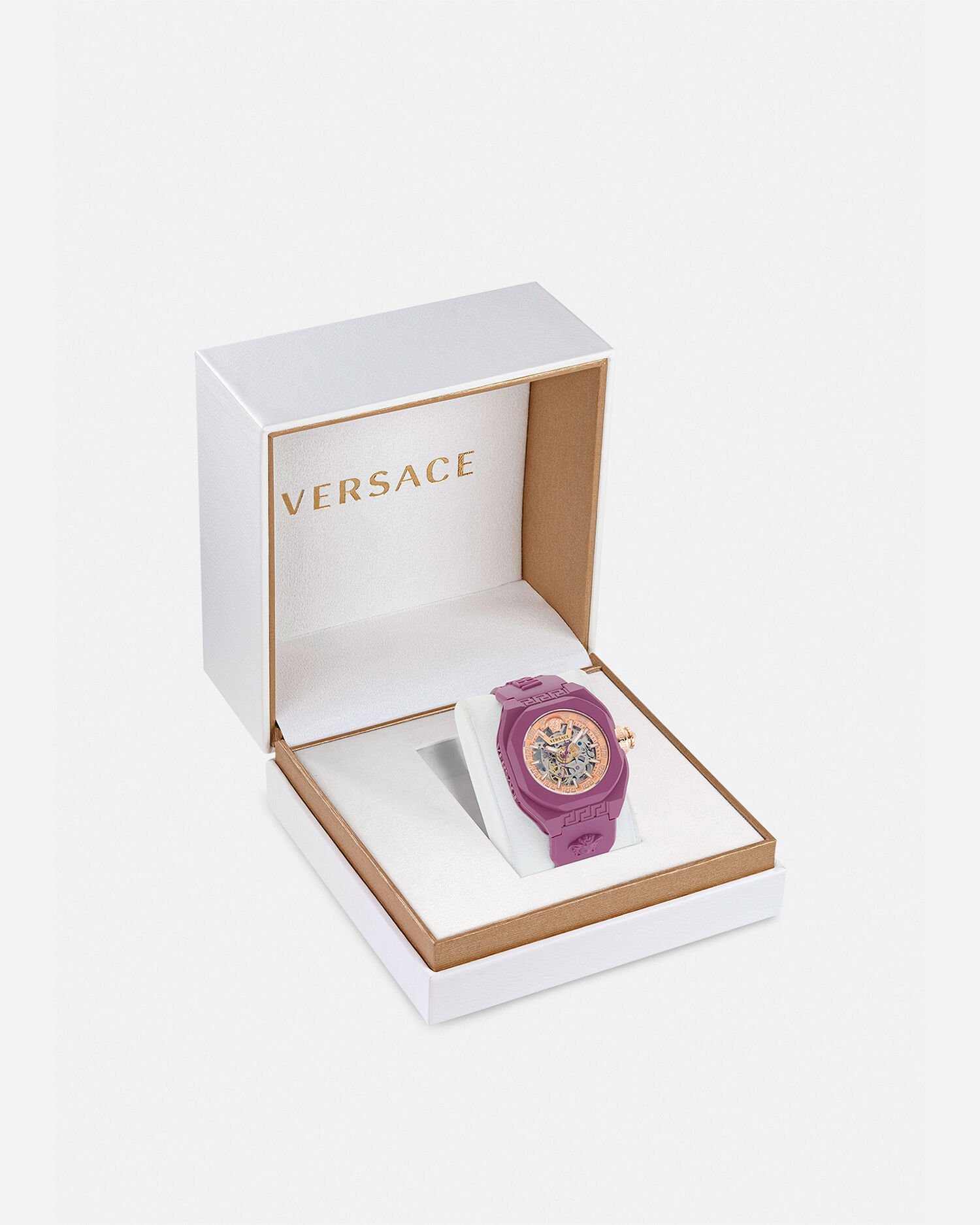 V Legend Skeleton Watch Pink Versace US