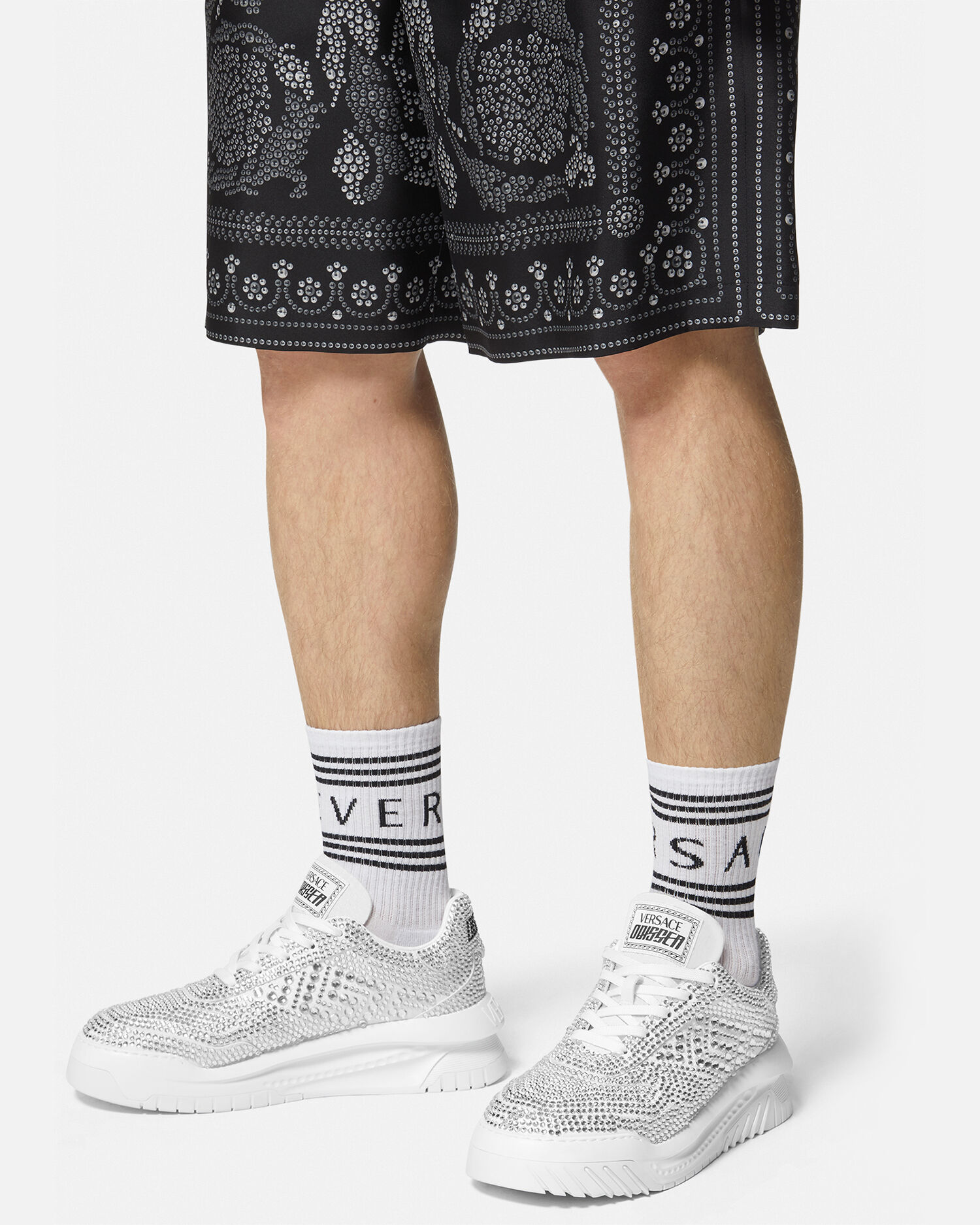 Versace sneakers on feet new arrivals