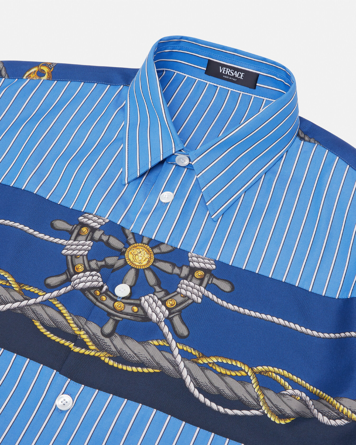 Versace blue 2025 dress shirt