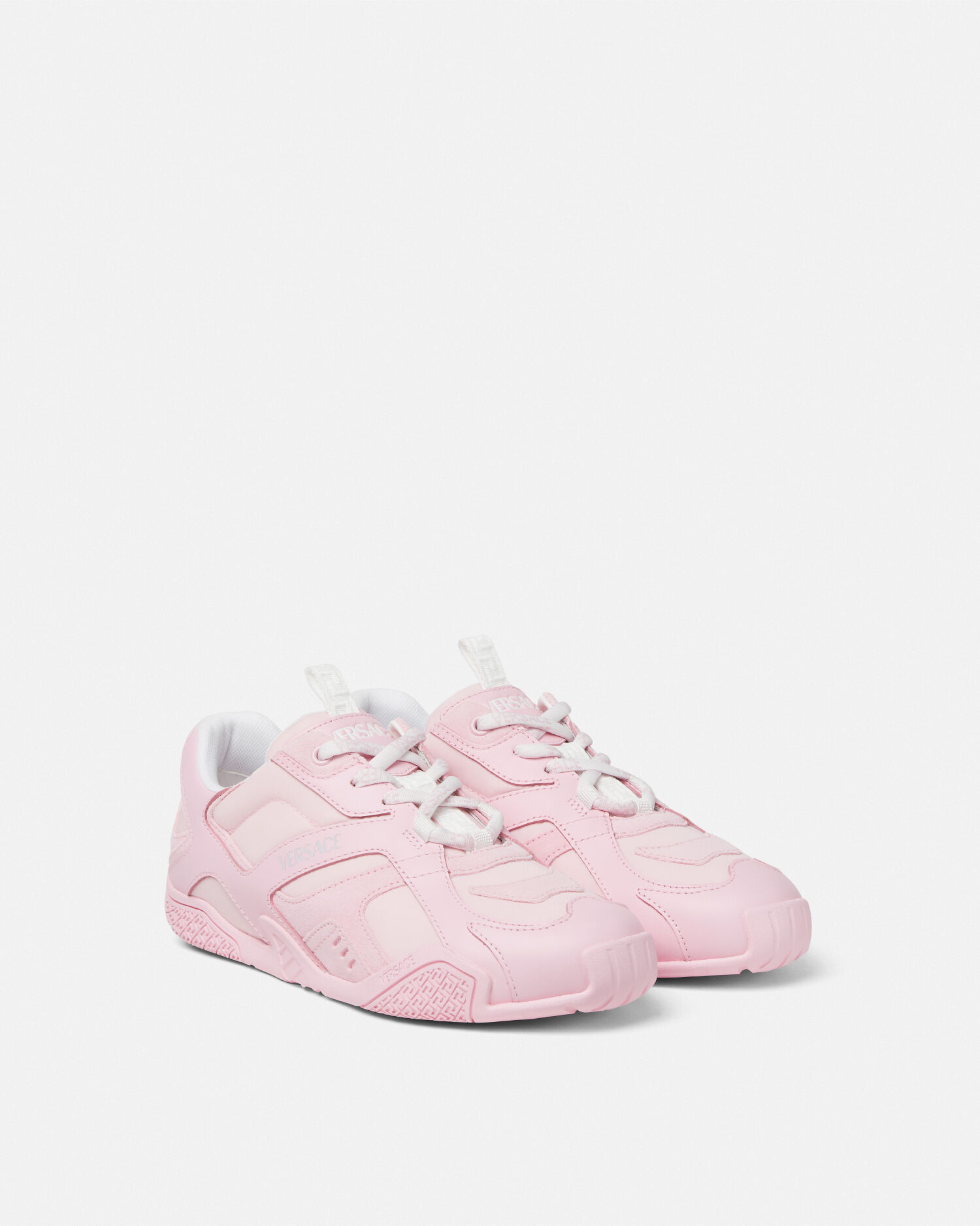 Galaxia Leather Sneakers Pink | VERSACE US