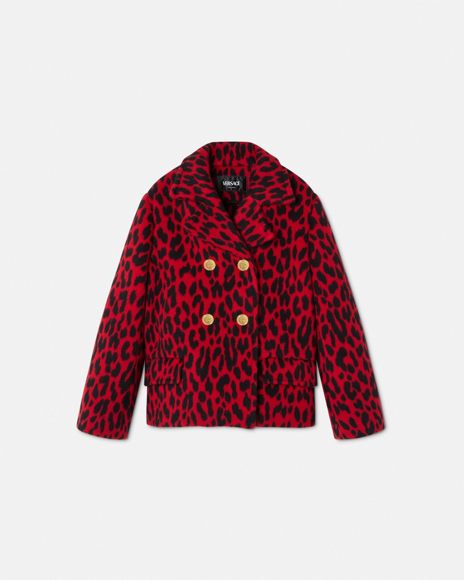 Leopard Jacquard Kids Peacoat Animalier VERSACE UK