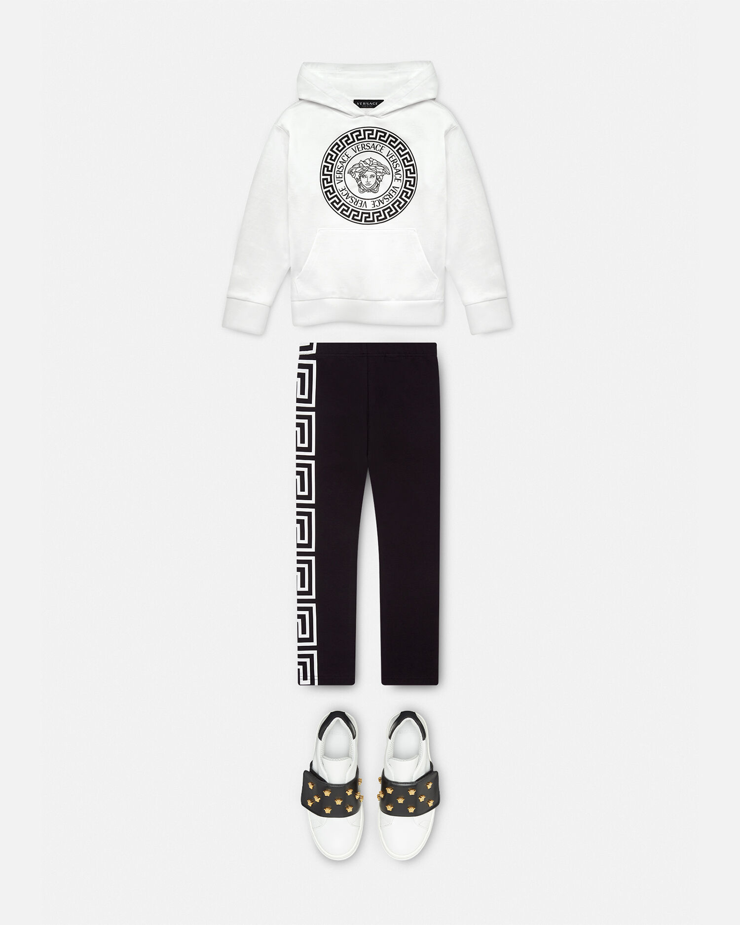 Medusa Kids Hoodie Black,White | VERSACE US