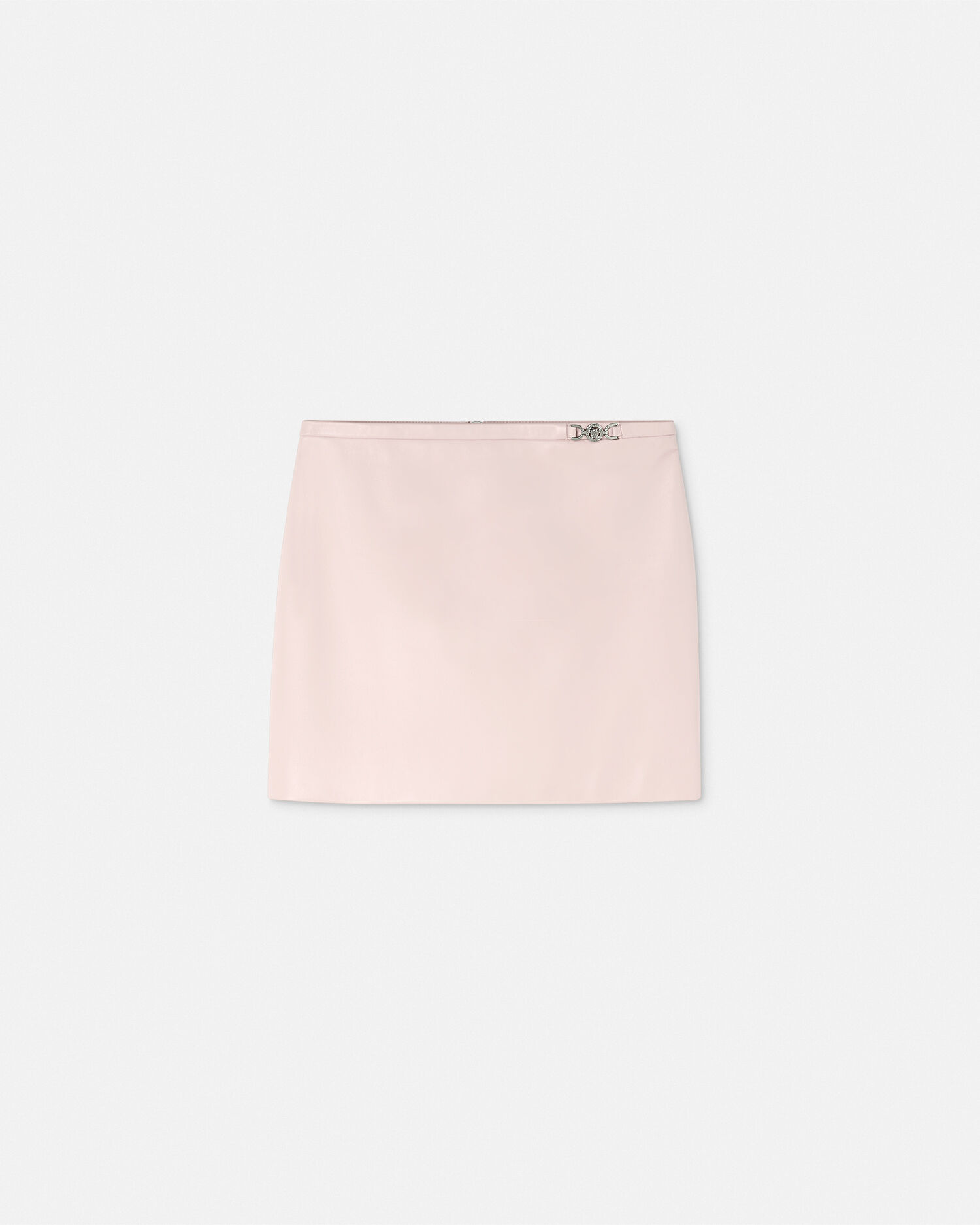 Baby pink leather mini skirt shop