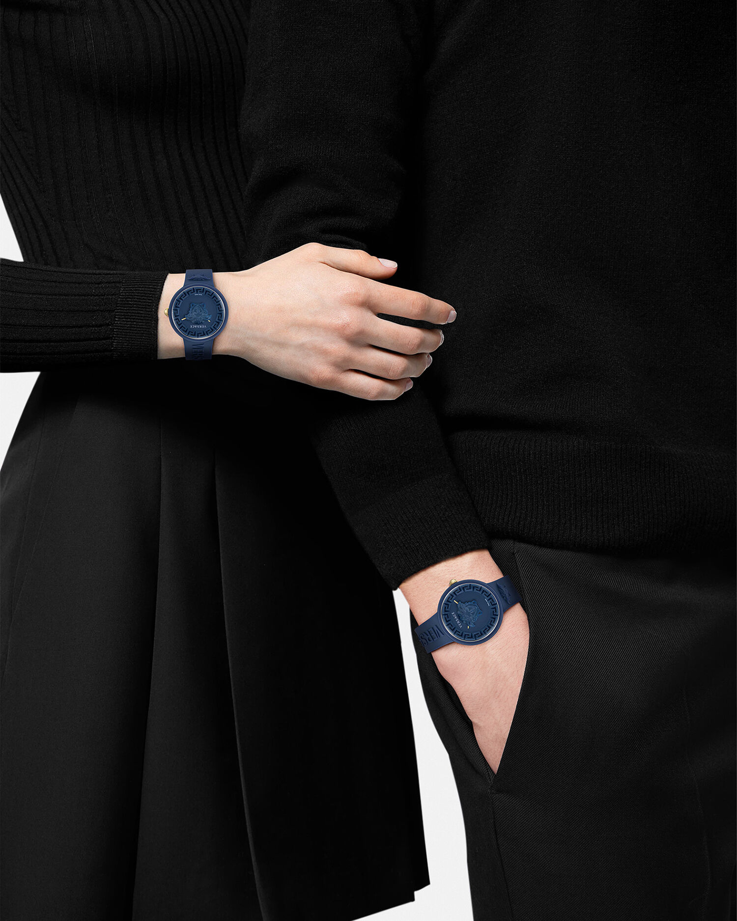 Versace navy glaze watch cheap