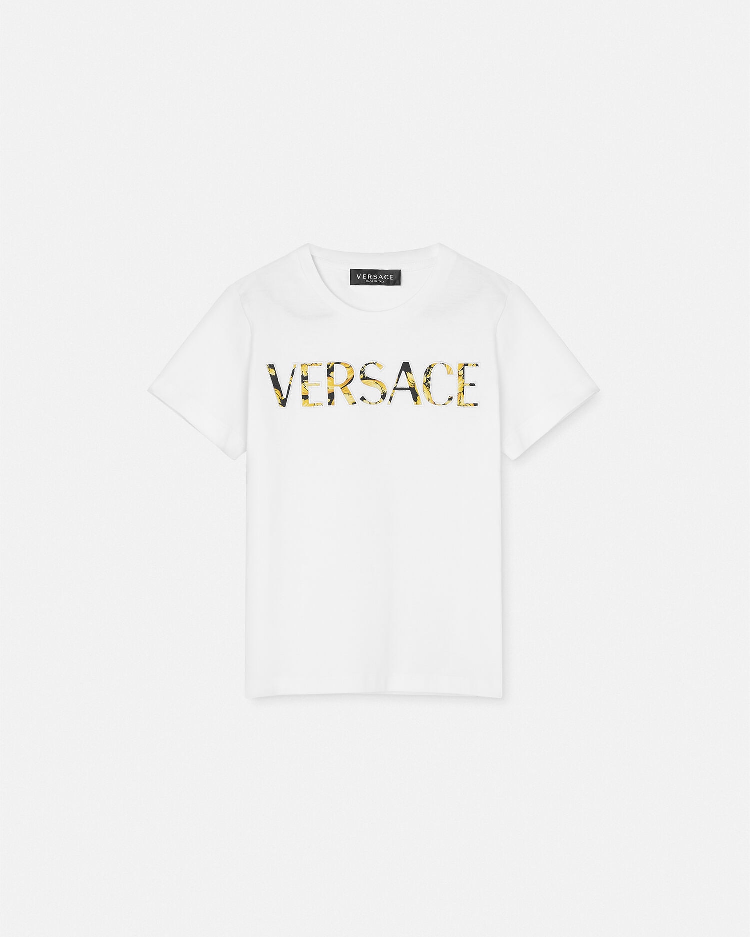 Versace Kids T shirt Barocco Versace Logo Kids per Bambino
