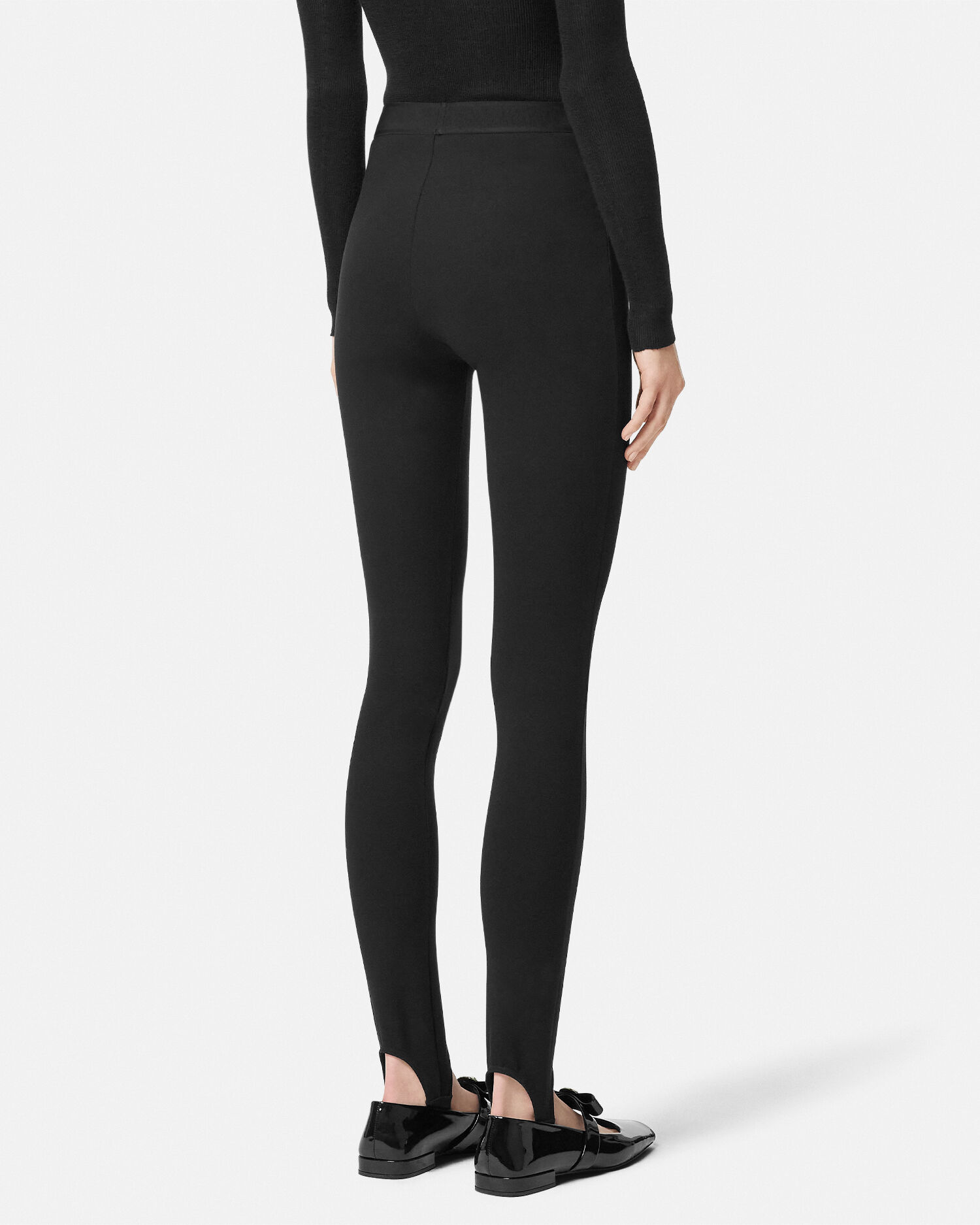 Viscose-Blend Stirrup Leggings Black | VERSACE ZA