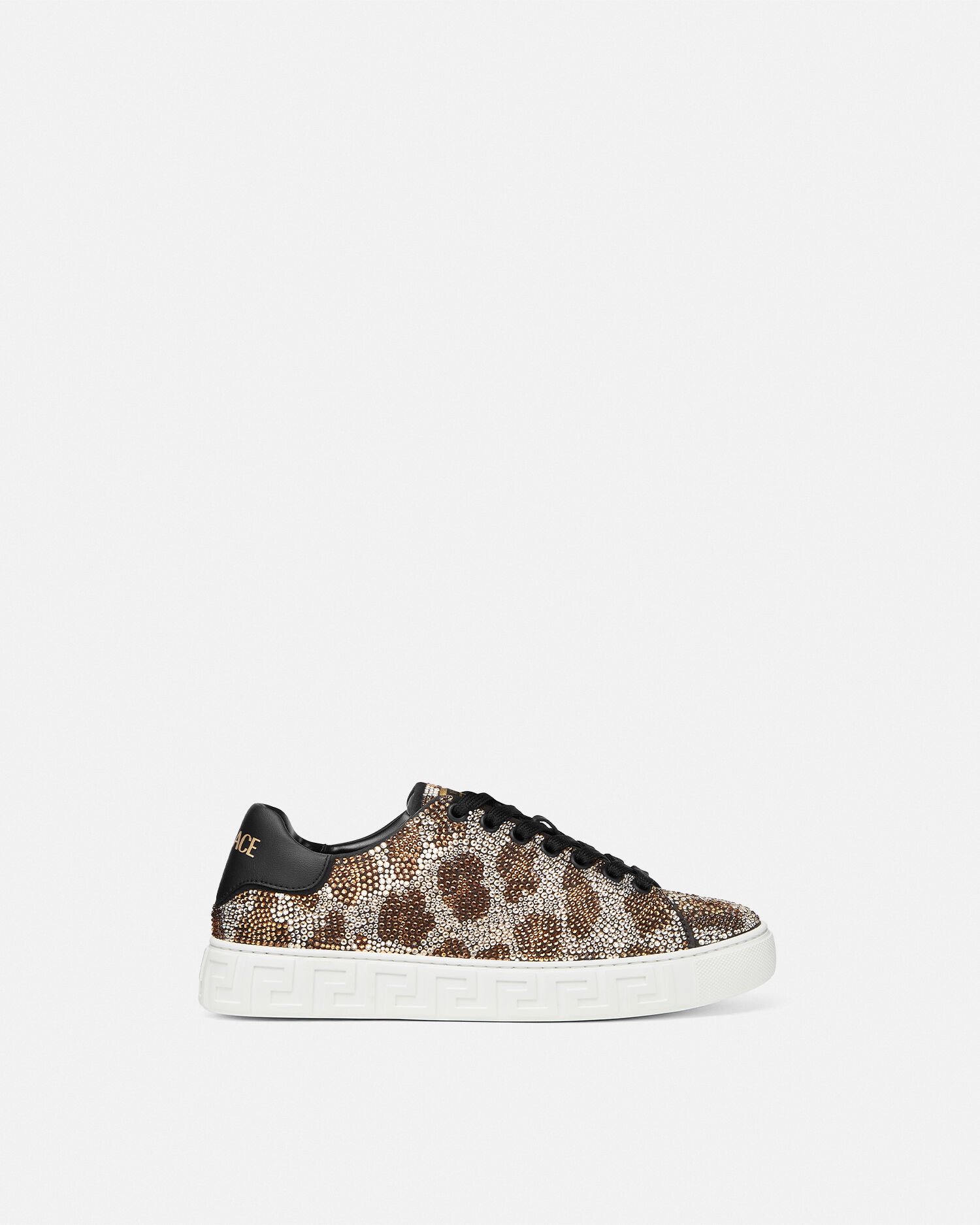 Crystal Leopard Greca Sneakers