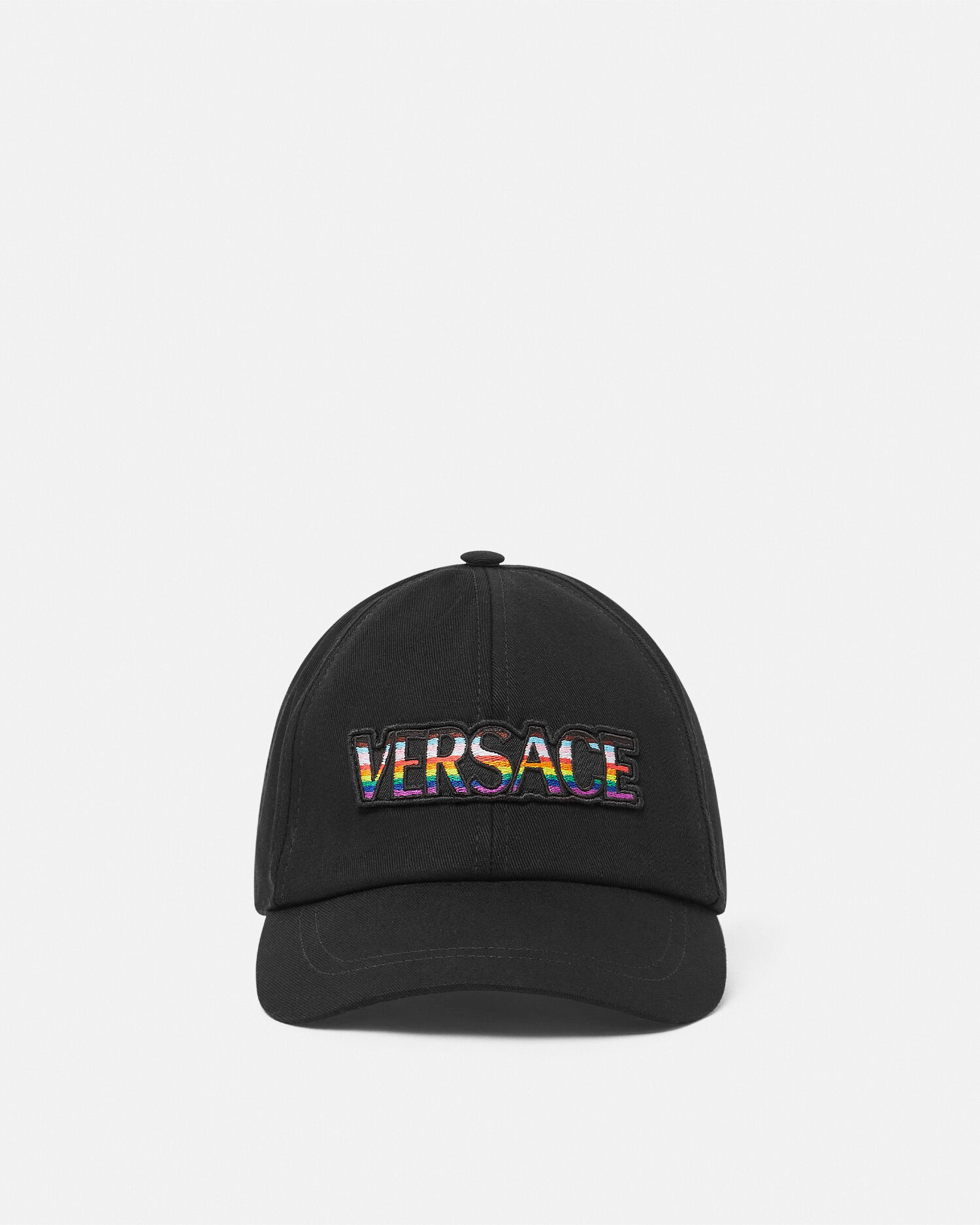 Pride Embroidered Logo Baseball Cap Black VERSACE UK