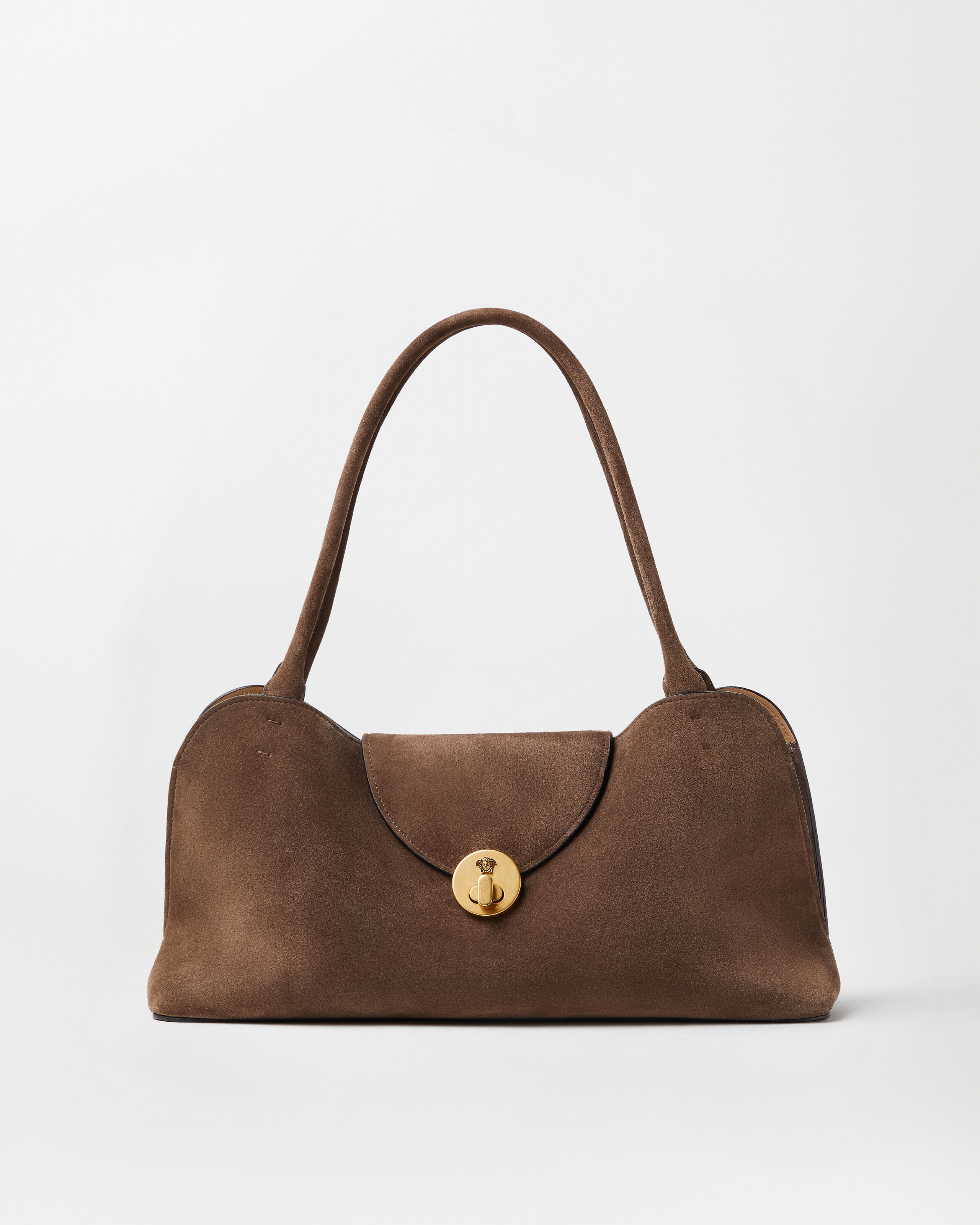 Versace vivian suede eastwest shoulder bag