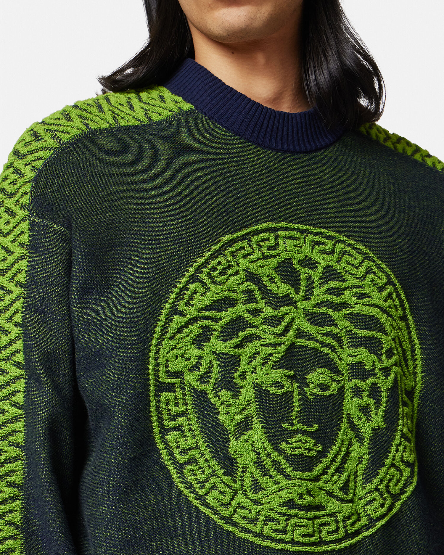 Maglia in spugna La Greca Medusa Versace Uomo Shop Online Italia
