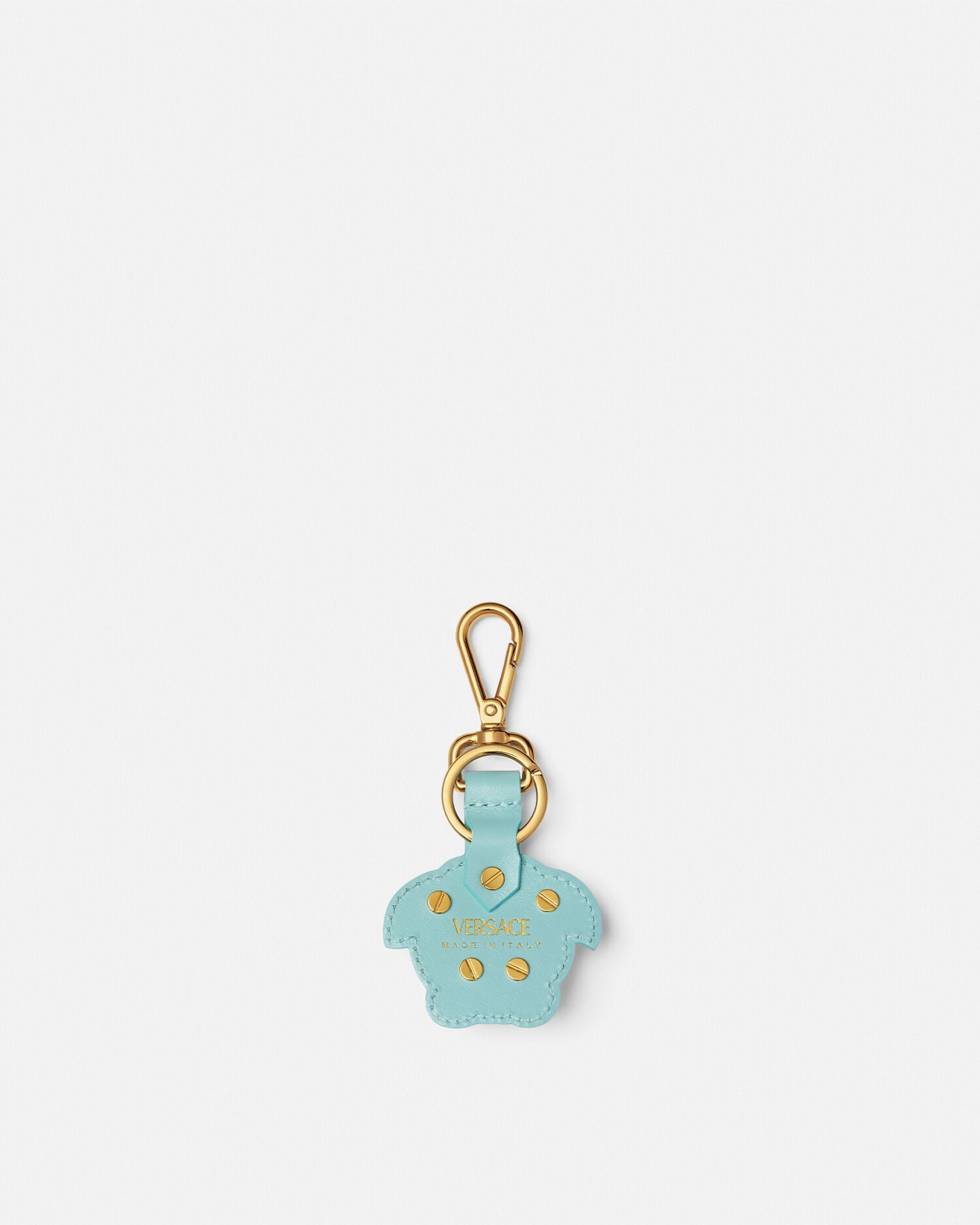La Medusa Leather Keychain Blue,Yellow | VERSACE