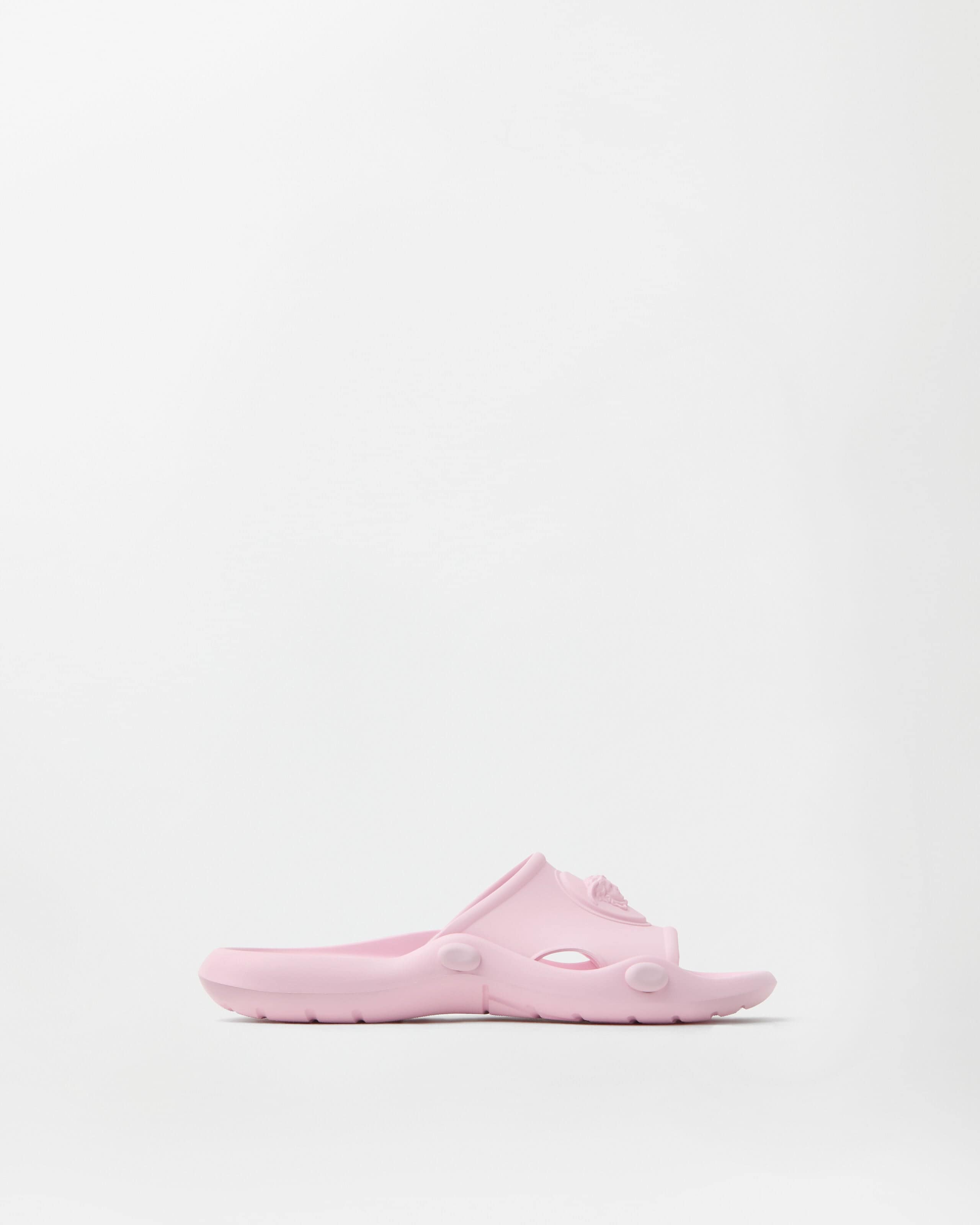 VERSACE ピンク 厚底サンダル Nettuno Rubber Slides Pink | VERSACE US