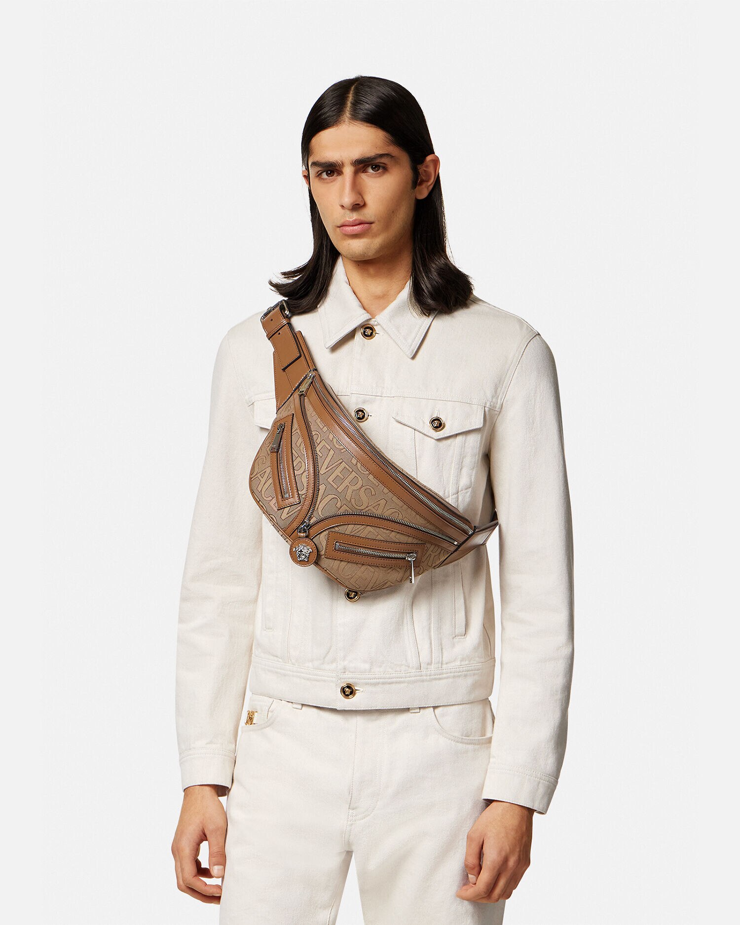 Sac ceinture hobo Repeat Versace Allover Versace Homme