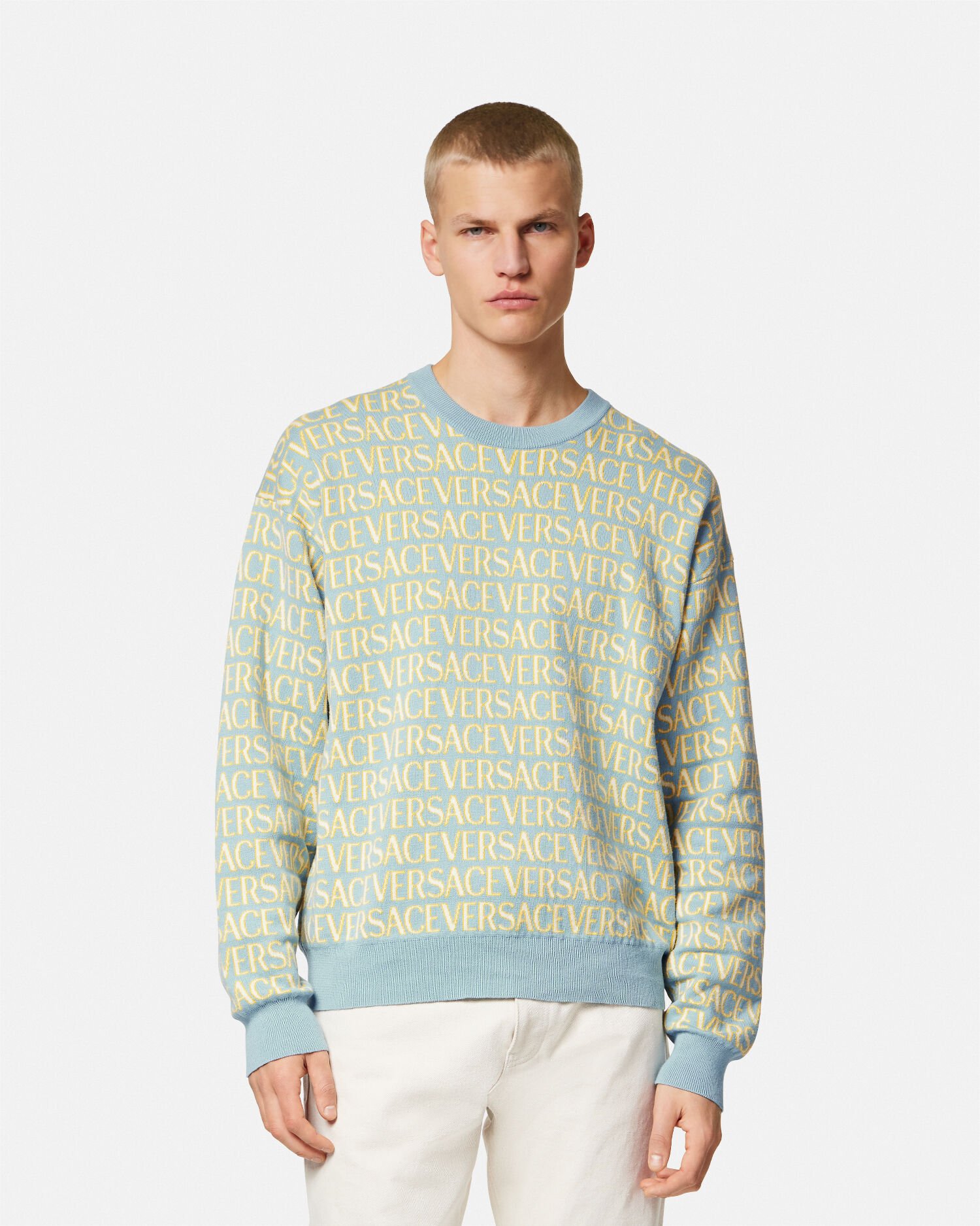 Versace crew neck jumper outlet