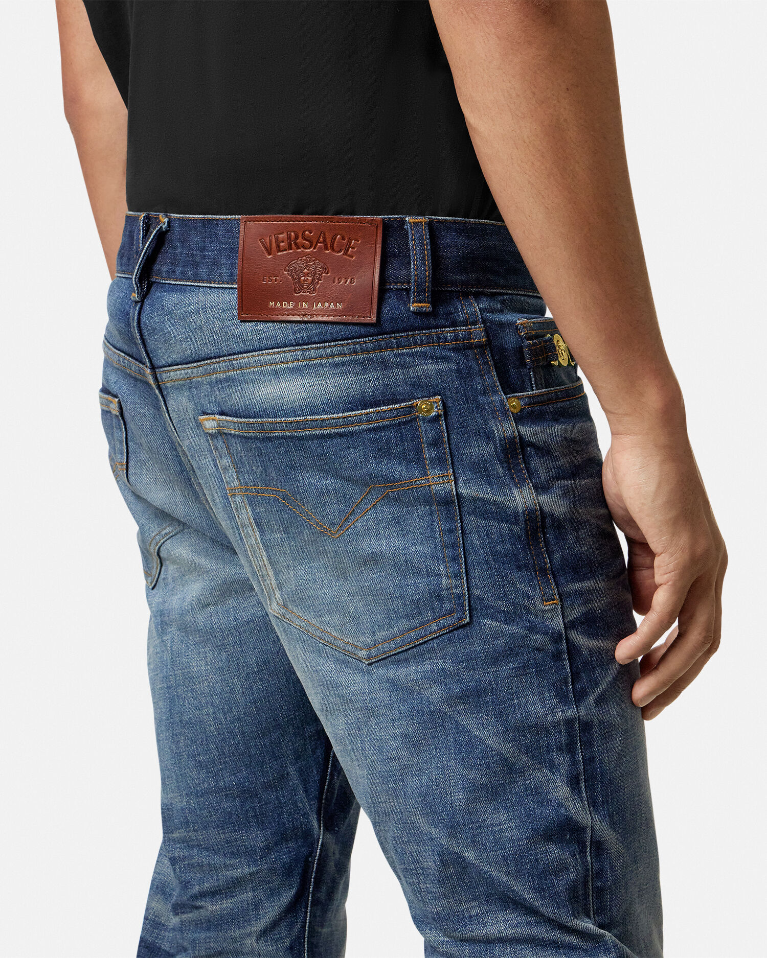 Made in Japan Slim-Fit Jeans | VERSACE