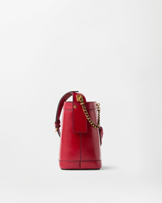 Pivot mini sac seau en cuir  Rouge 2