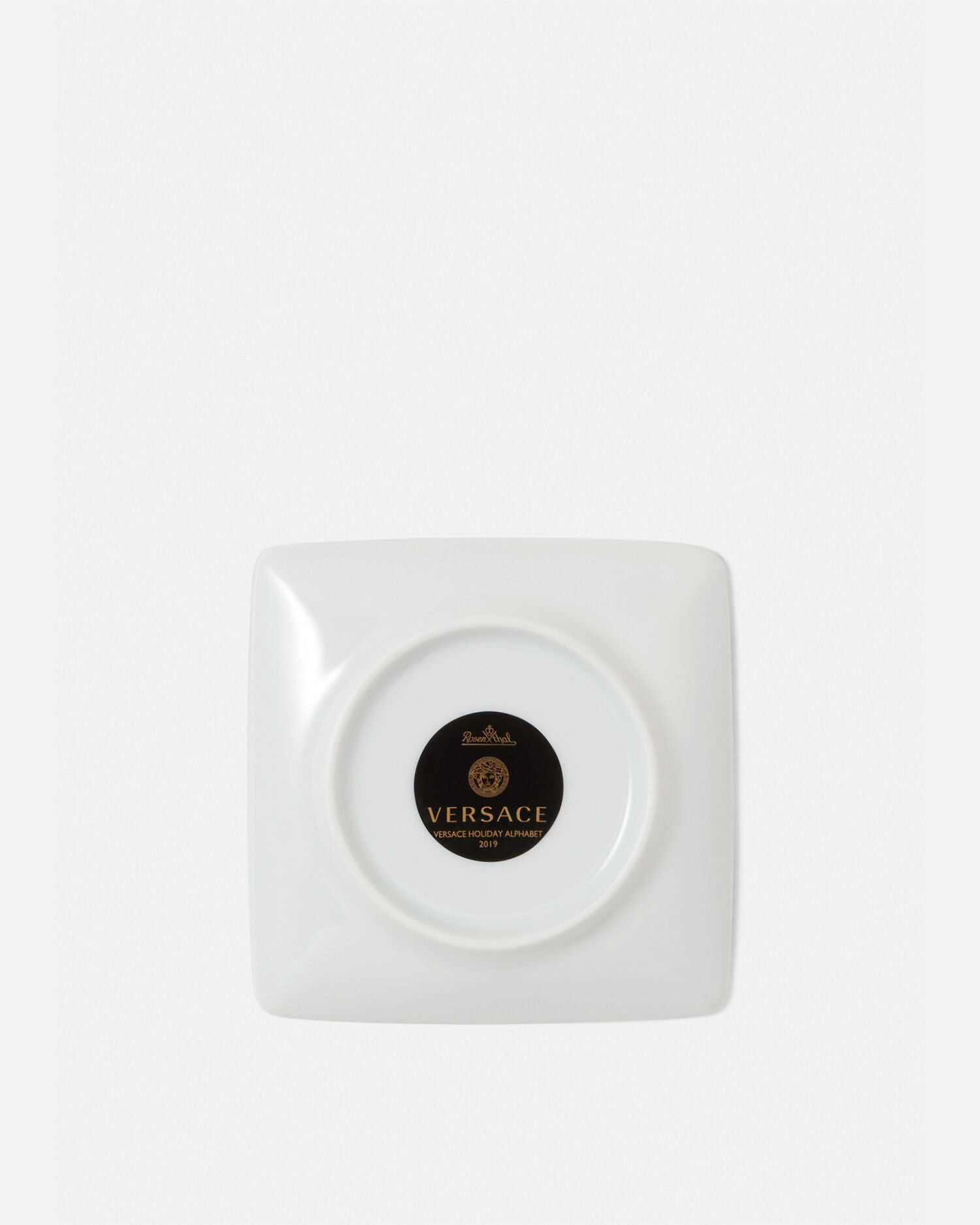 Versace Alphabet E Square Plate 4.7 Print VERSACE US