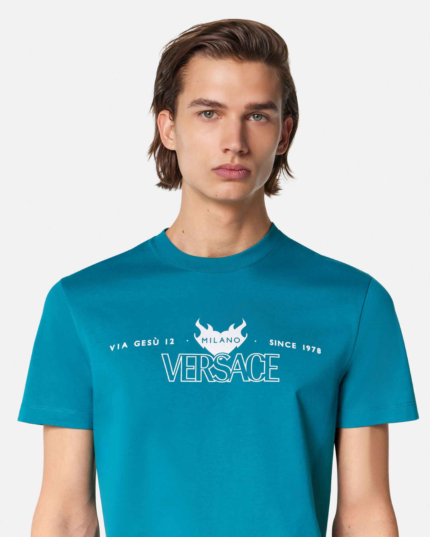 VERSACE ロゴ コットンTシャツ Versace Logo Cotton Jersey T-Shirt | Nordstrom