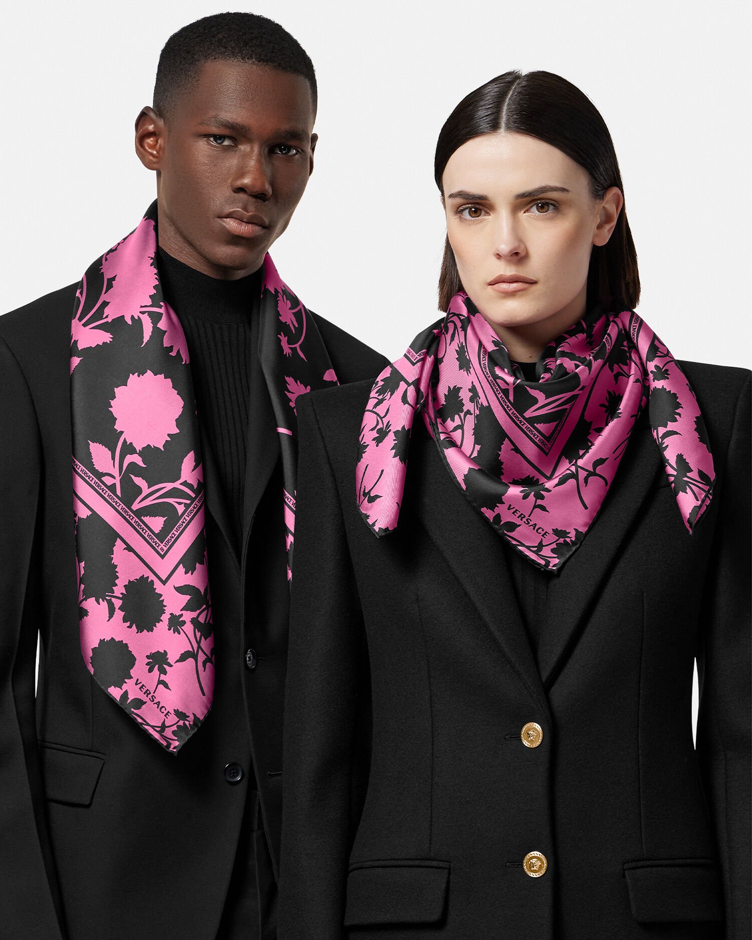 Versace foulard shop silk scarf