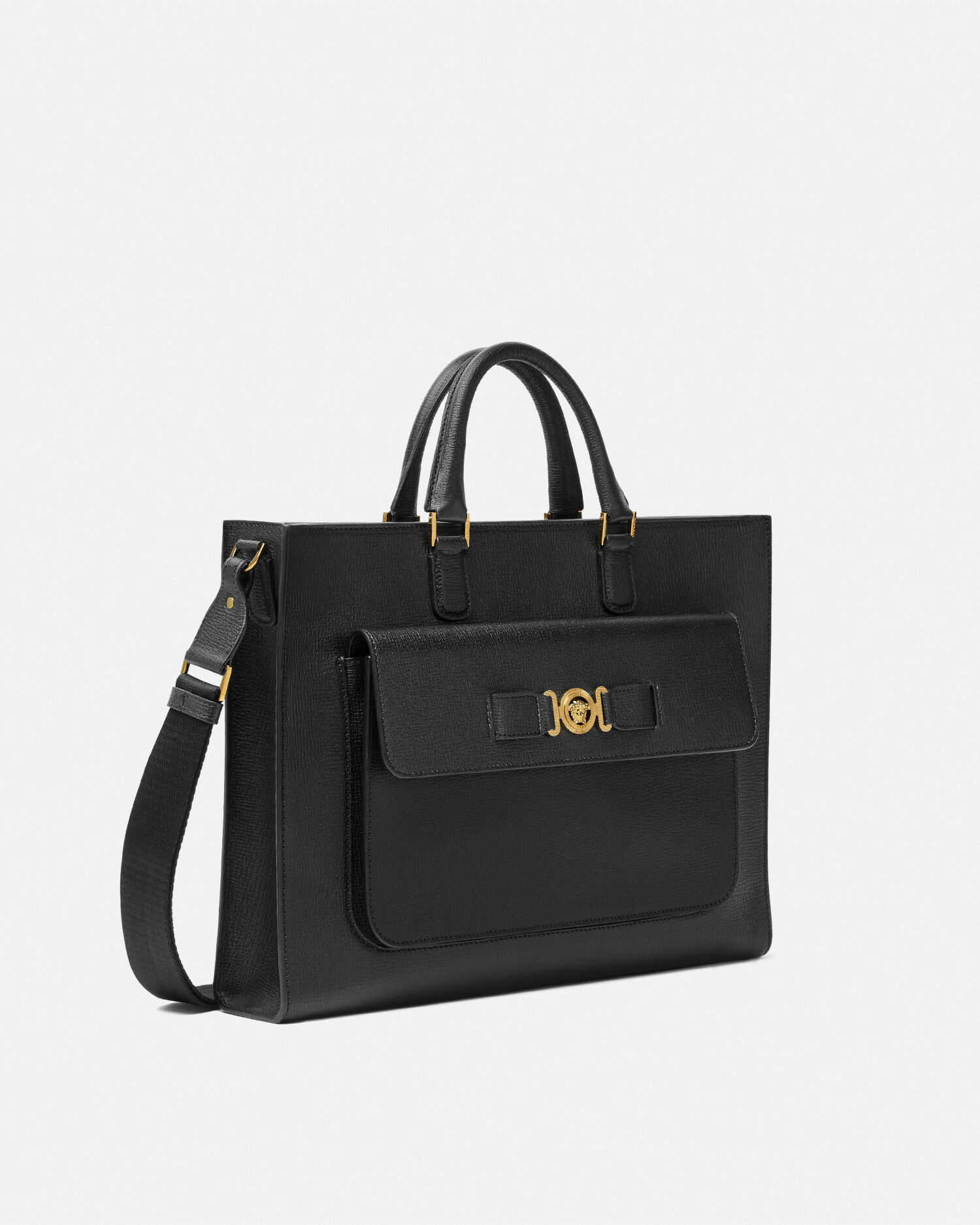 Medusa Biggie Leather Briefcase