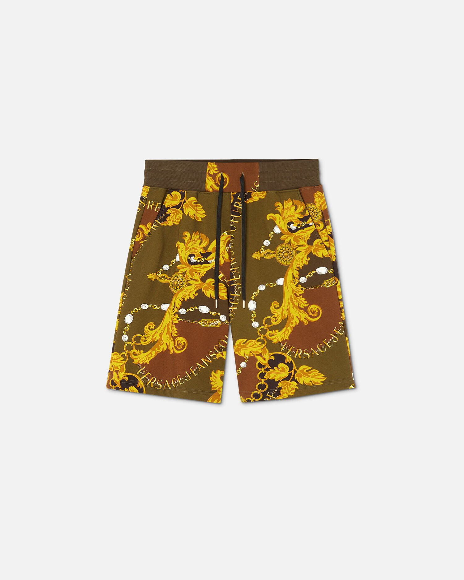 Chain Couture Sweat Shorts Print Versace US