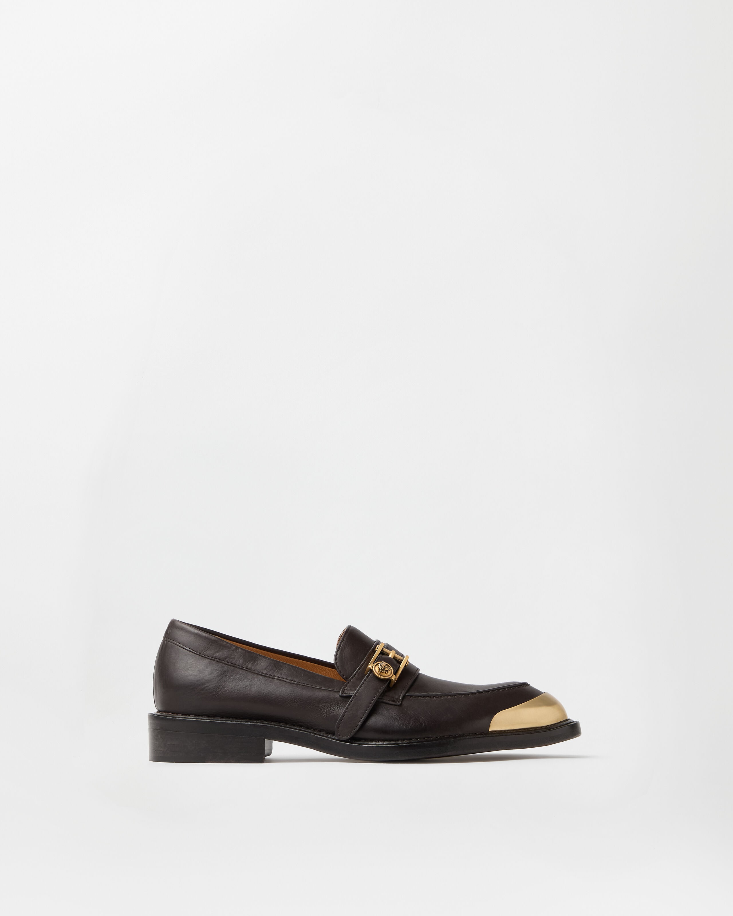 Versace primo leather loafers