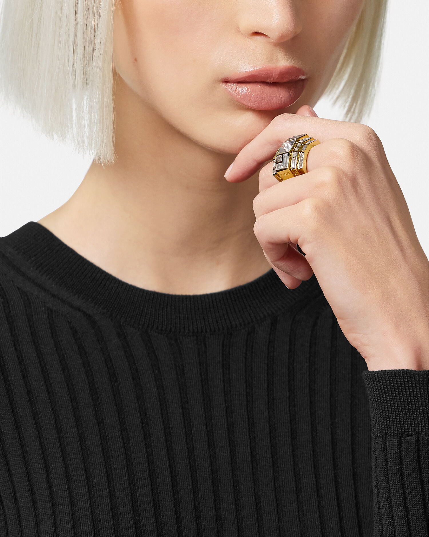 Versace rose outlet ring
