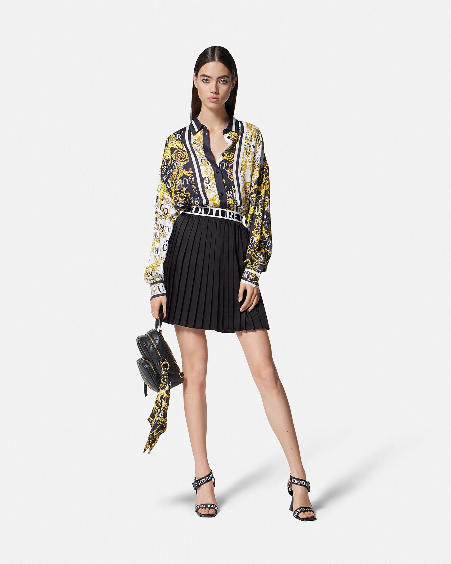 Pleated skirt on sale versace