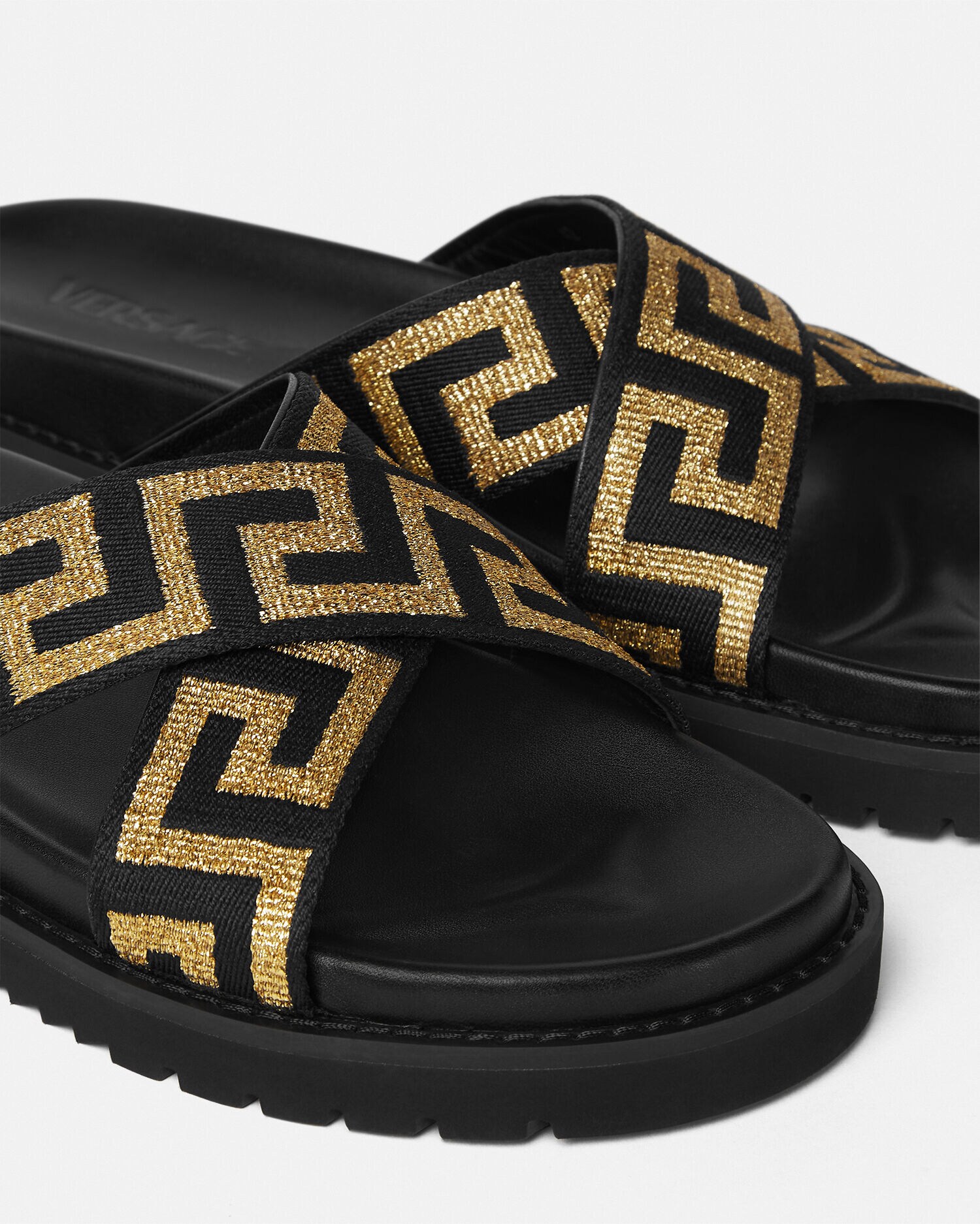 Jacquard Nappa Sandals | VERSACE US