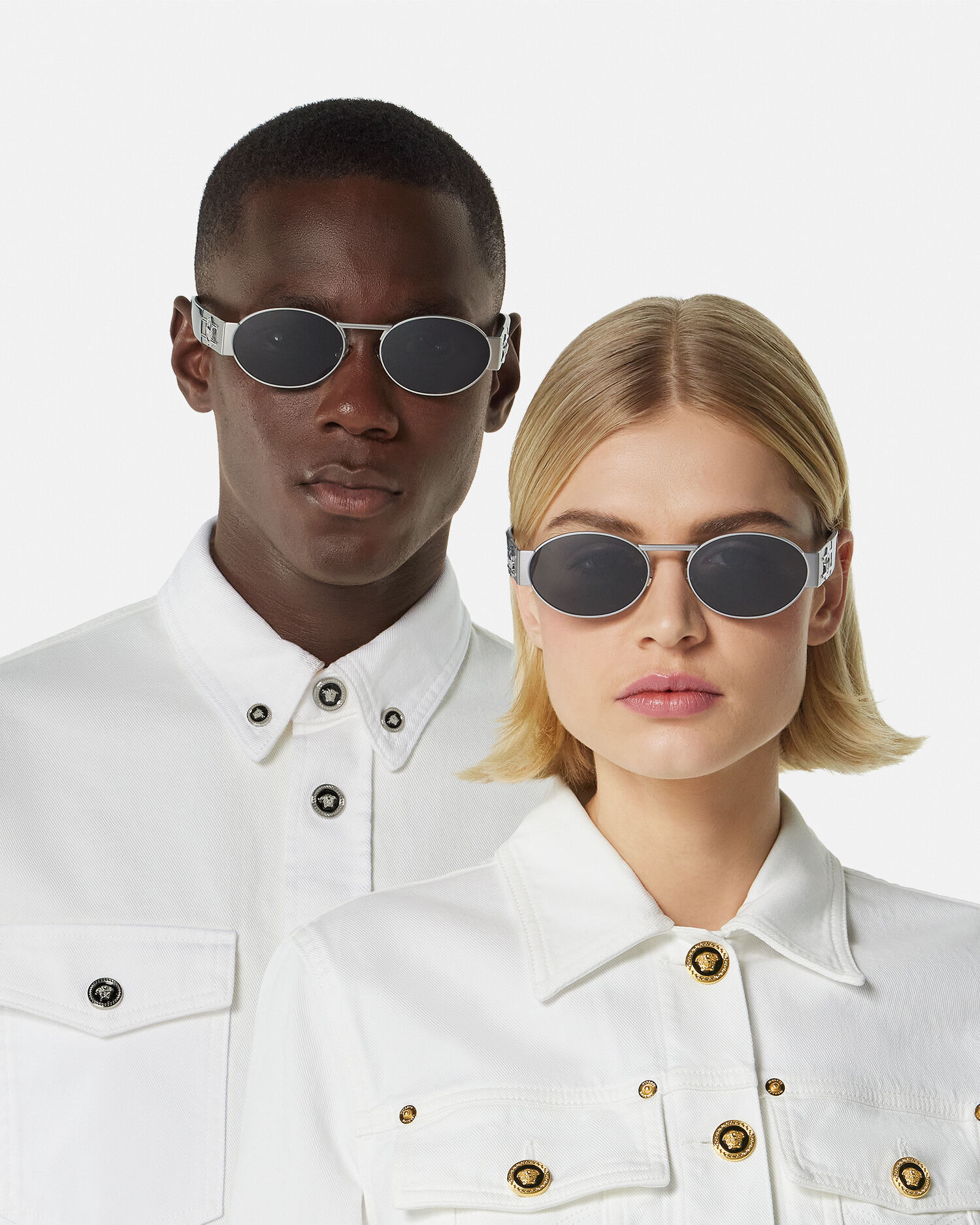 Medusa Deco Oval Sunglasses
