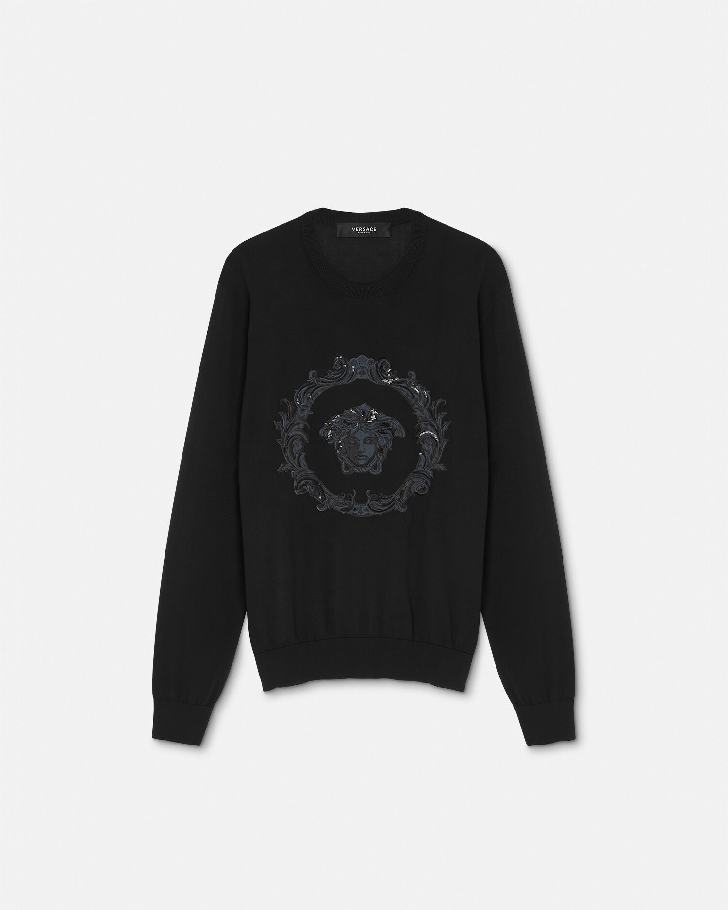 Embroidered Medusa Cartouche Jumper