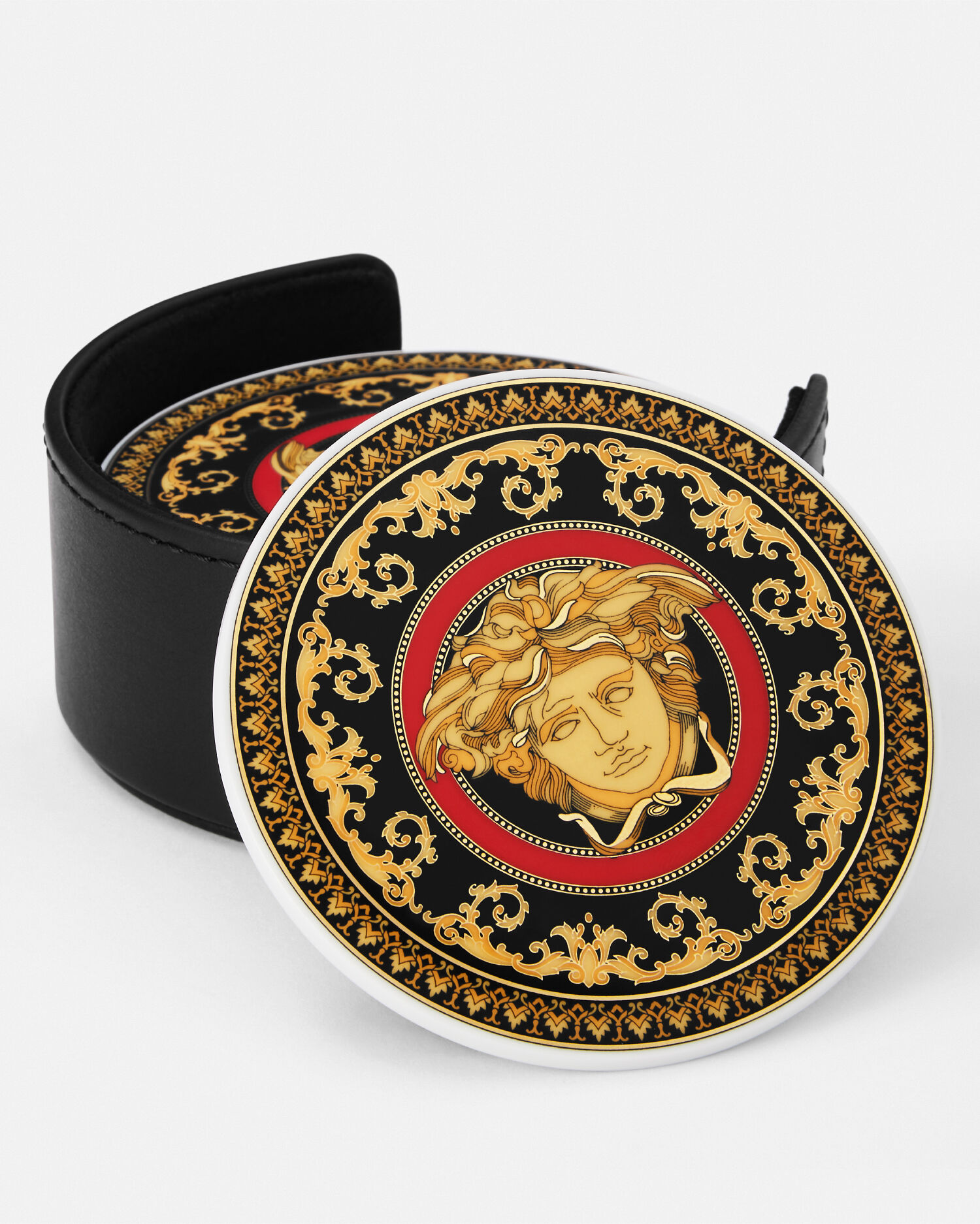Medusa Red Coaster 4-Set Print | VERSACE US