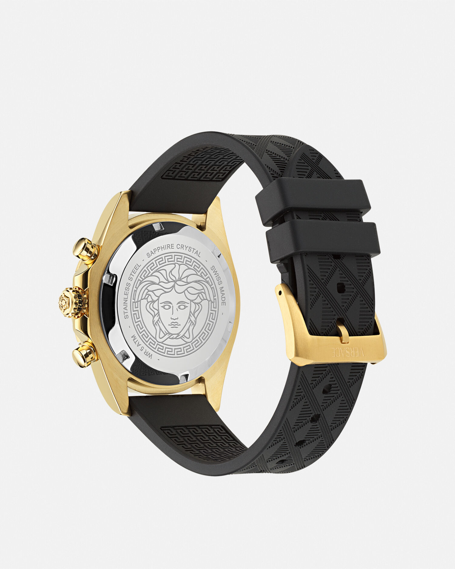 Versace black and gold watch cheap