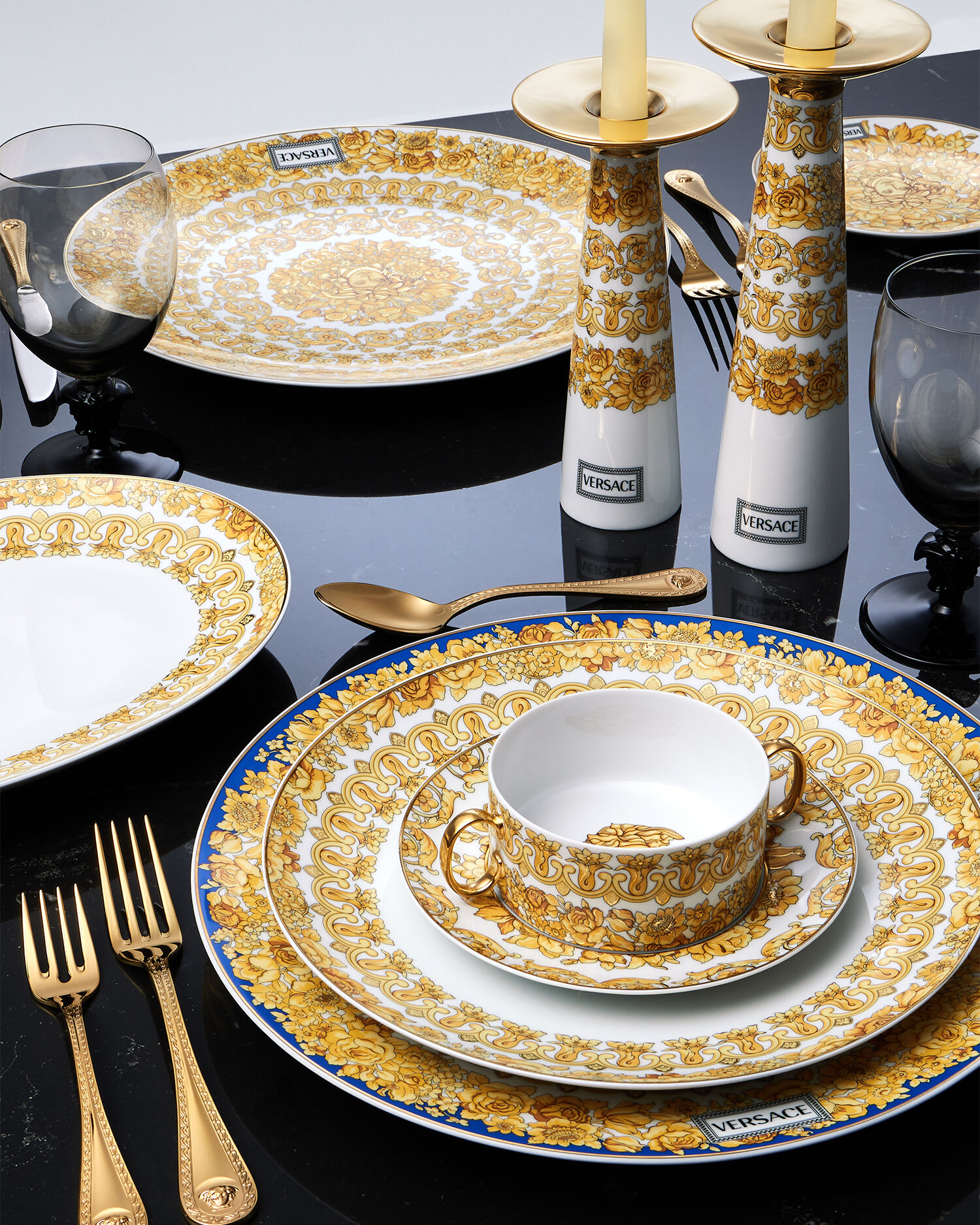 Medusa Gold Fish Fork Gold | VERSACE