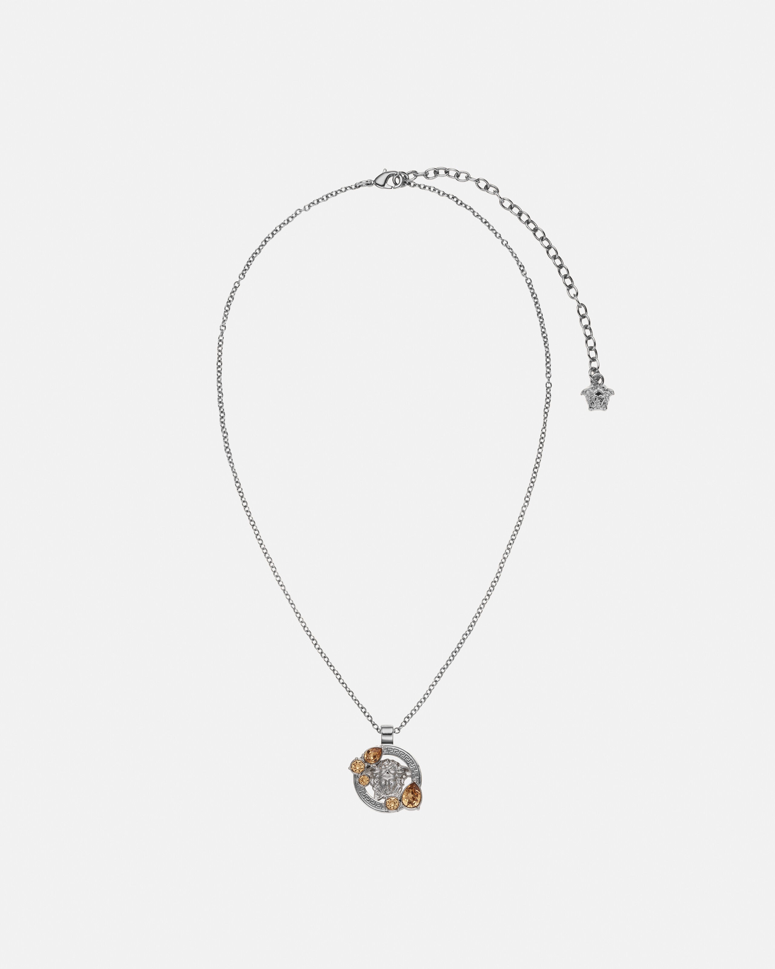 Medusa '95 Crystal Necklace Silver | VERSACE US