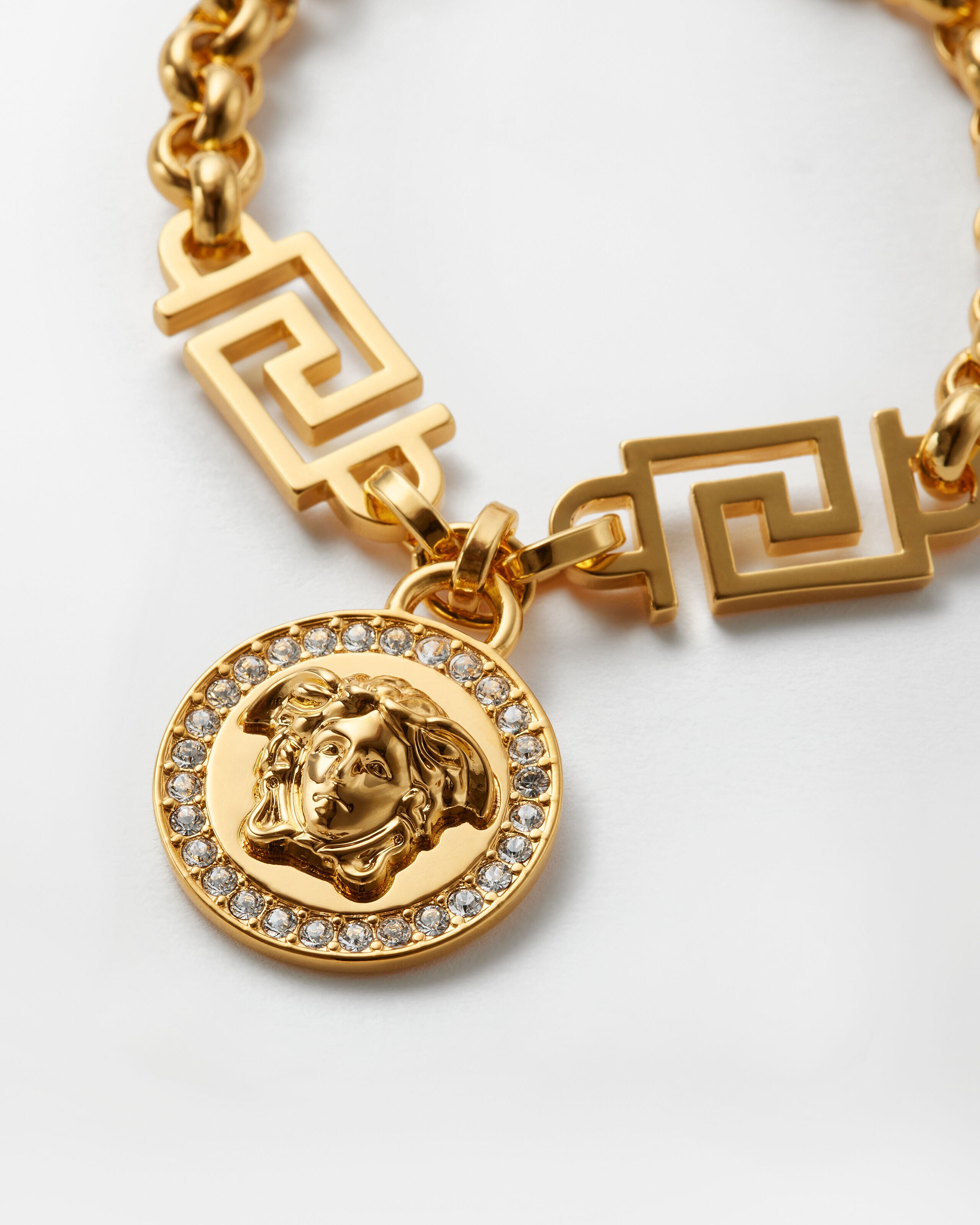 La Medusa Crystal Bracelet Gold | VERSACE US
