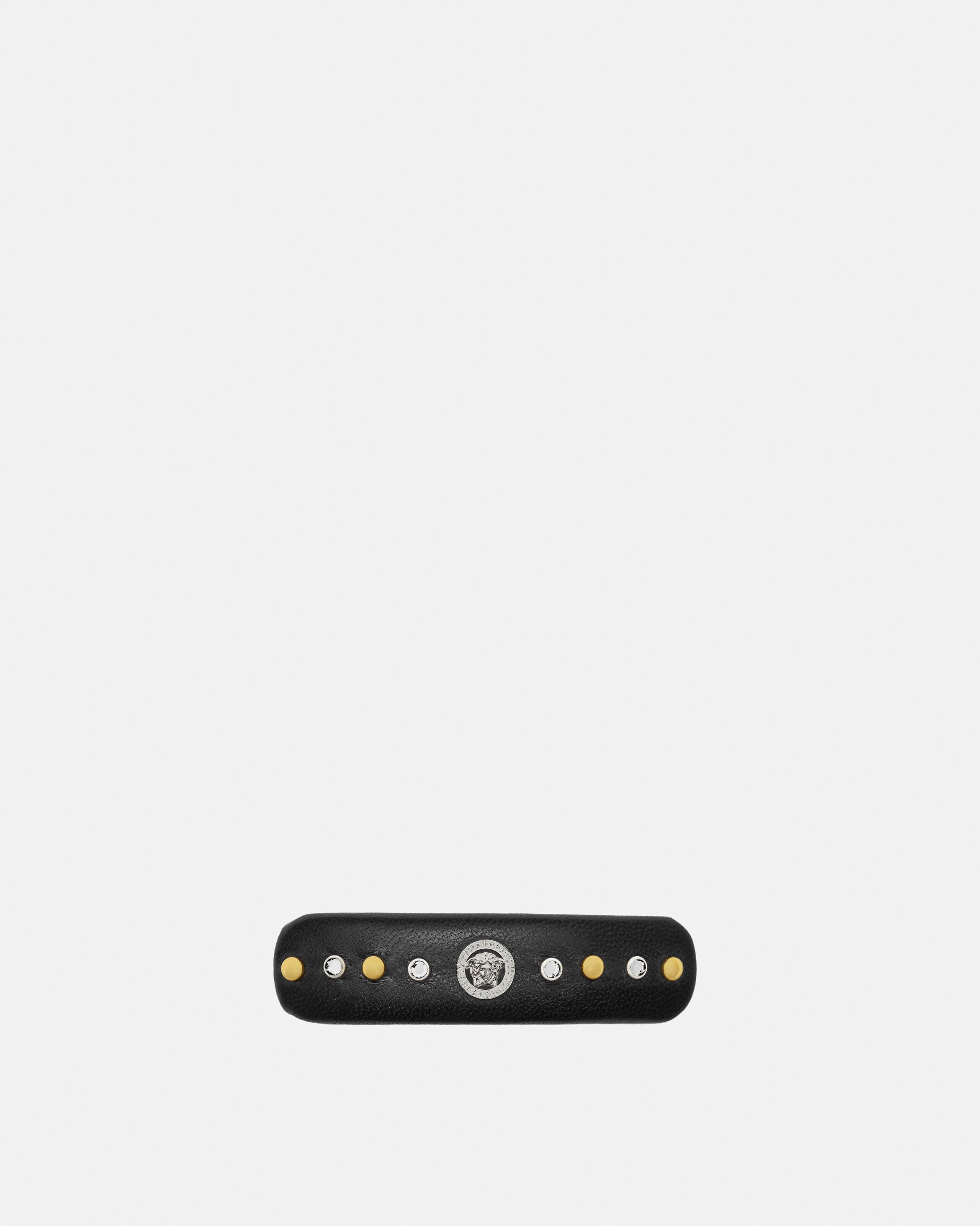 Versace embellished leather hair clip