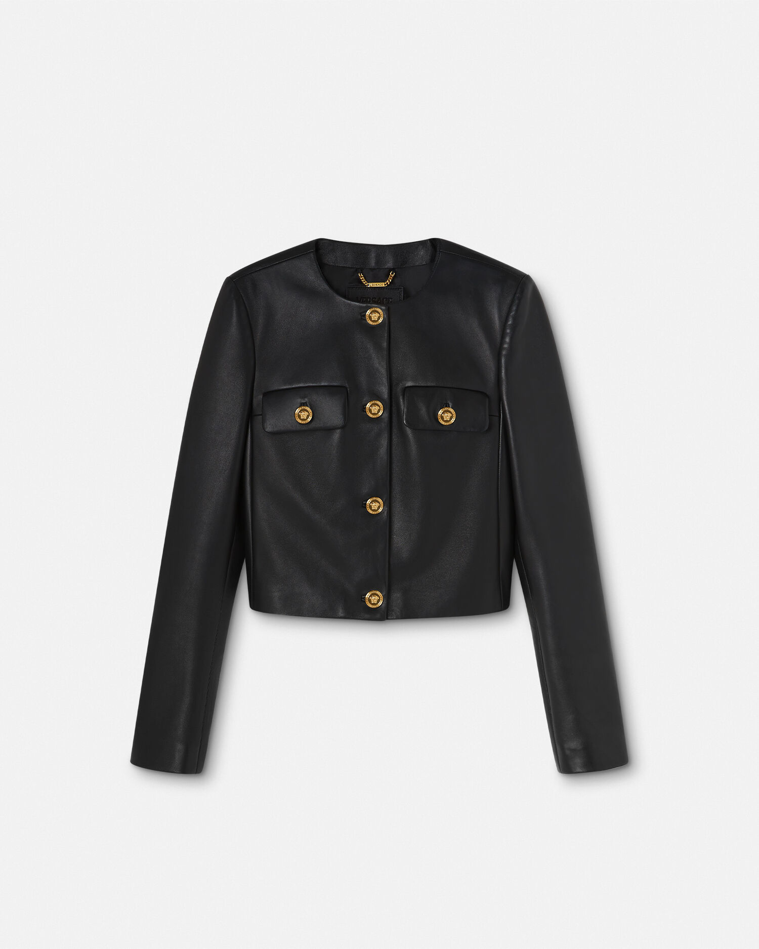 Versace leather jacket price on sale