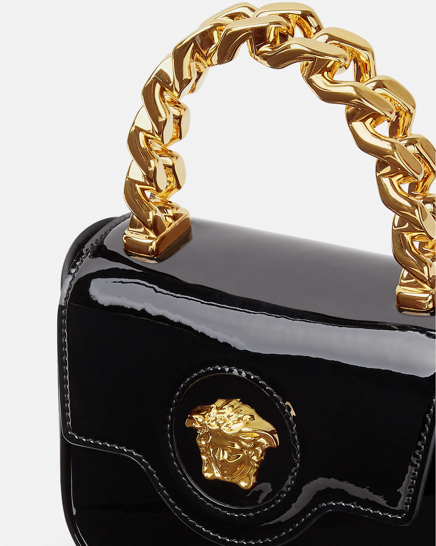 Versace bag black and gold store
