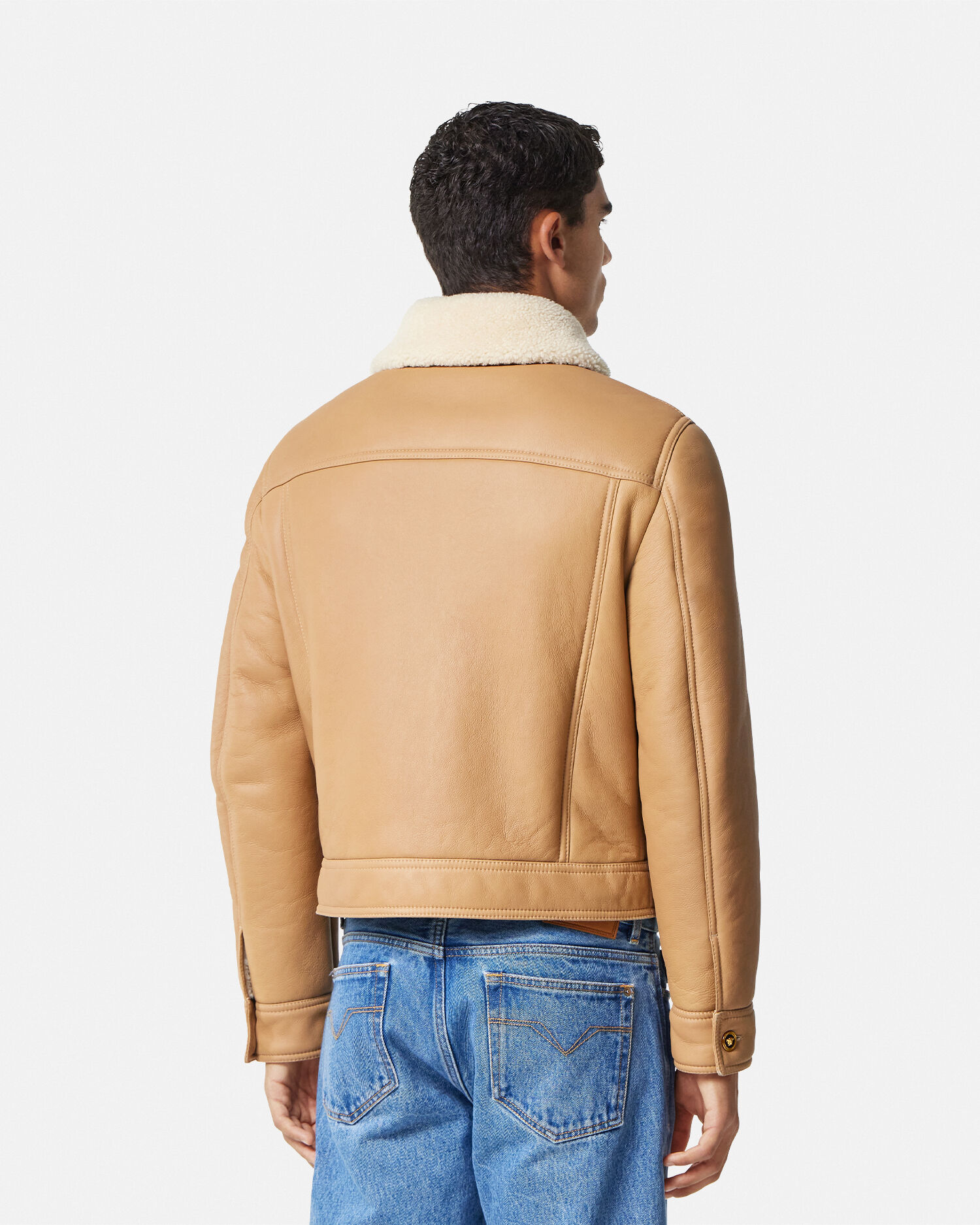 Veste en top cuir versace