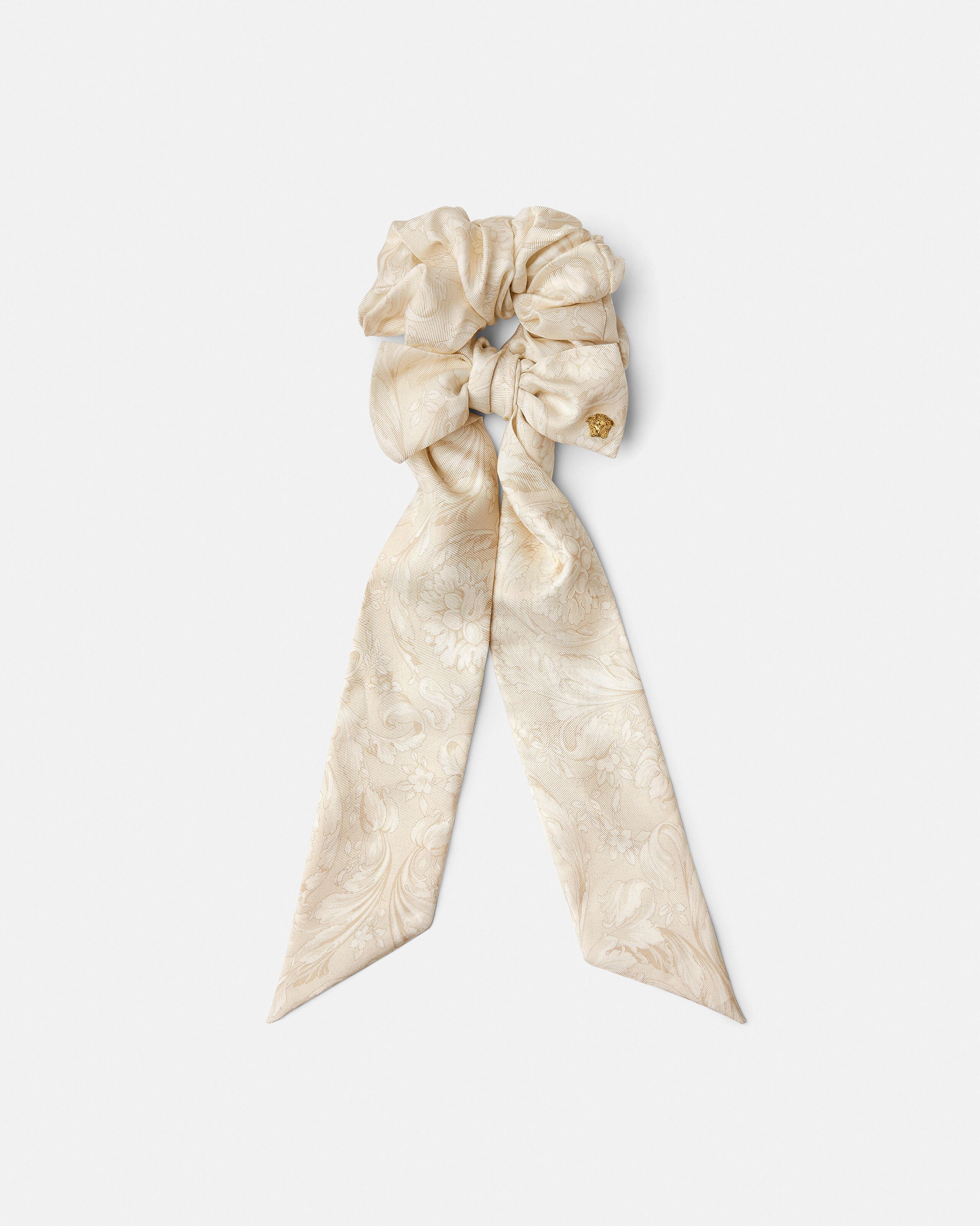 Kids Printed Twill Scarf Tie Scrunchie