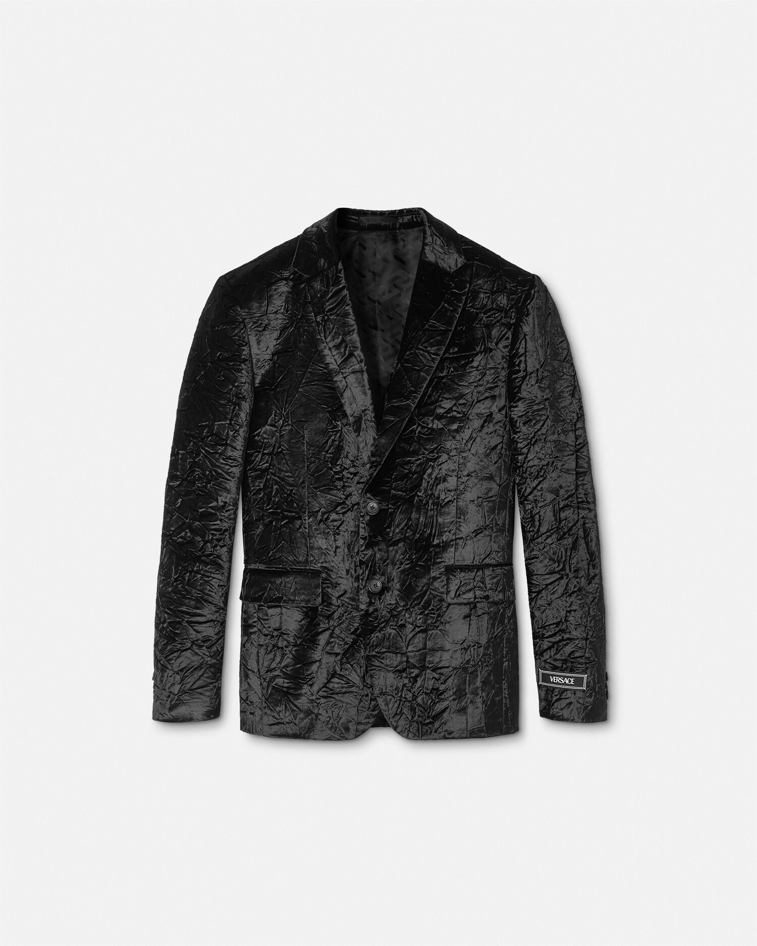 Barocco Silhouette Velvet Blazer Black VERSACE CA