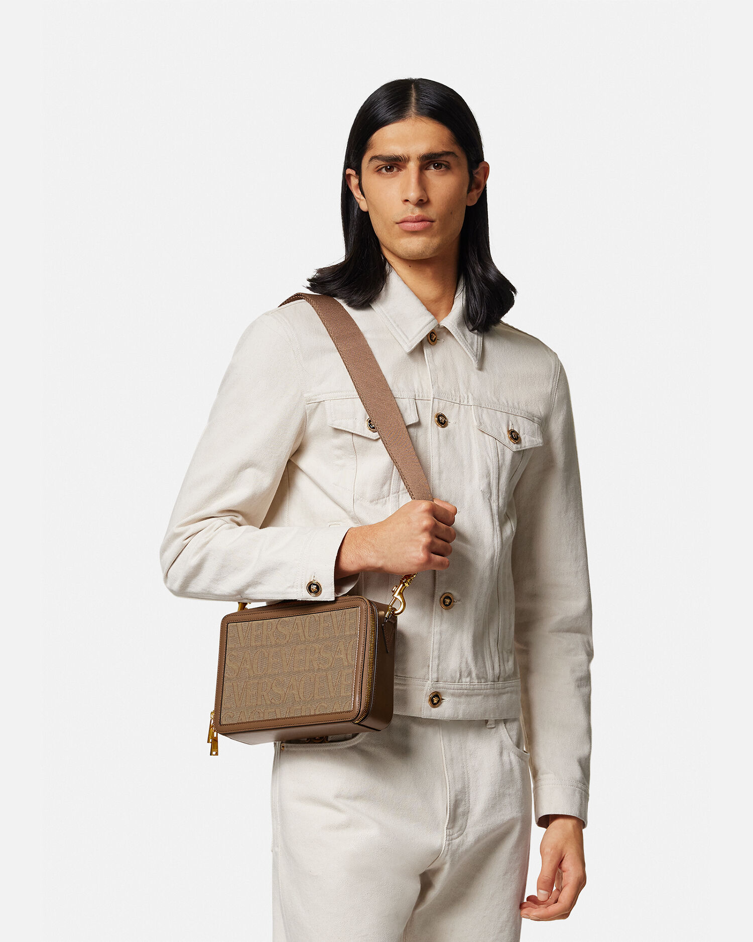Versace Versace Allover Messenger Bag for Men Online Store EU