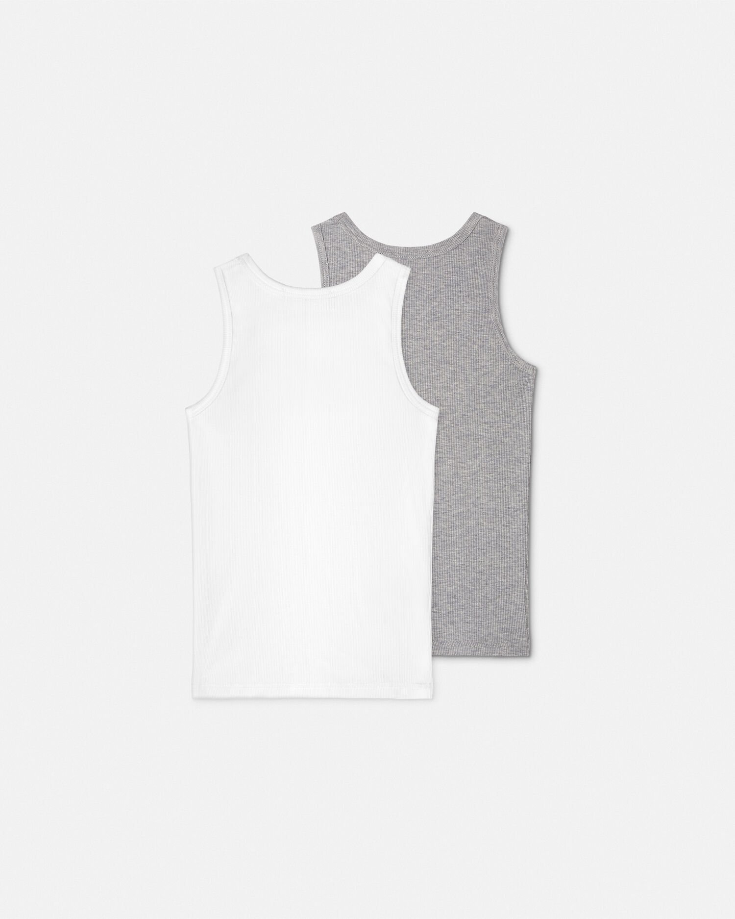 90s Vintage Logo Kids Tank Top 2-Pack White,Silver | VERSACE US
