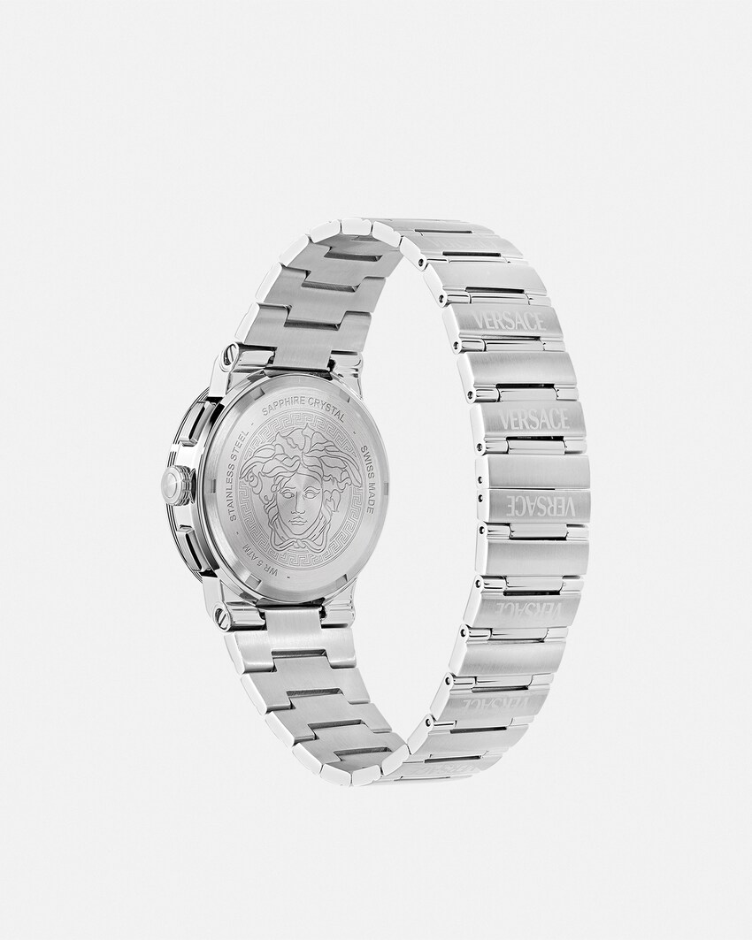 ساعة Greca Logo Chrono أسود 2